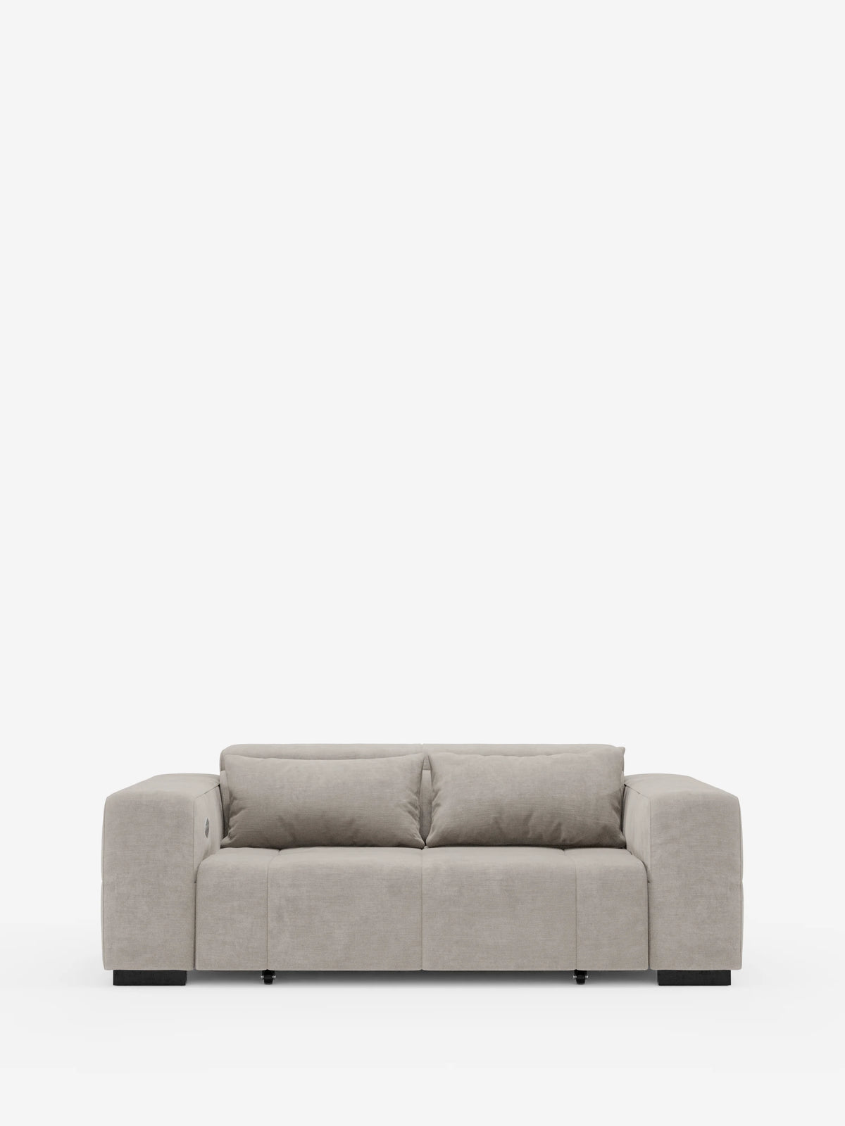 Monarch Sofá con relax eléctrico para alargar los asientos y reposacabezas reclinable en tejido suave antimanchas T31
