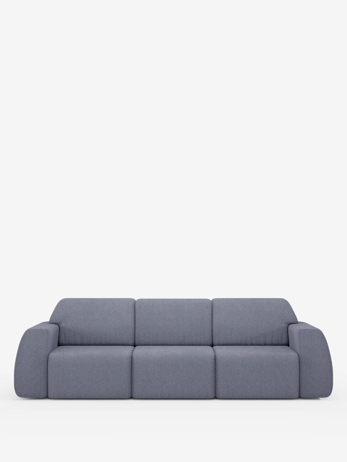 Vi presentiamo il divano Orbit con 3 sedute scorrevoli e allungabili in tessuto effetto cotone antimacchia T33 di divitt.sbs: un divano a tre posti moderno, completamente sfoderabile, rivestito in tessuto grigio chiaro effetto cotone antimacchia. Caratterizzato da braccioli bassi e larghi e da una silhouette minimalista dalle linee semplici e dallo schienale imbottito, questo modello è presentato su uno sfondo bianco a tinta unita. Il divano Orbit offre sedute scorrevoli e allungabili indipendenti per un