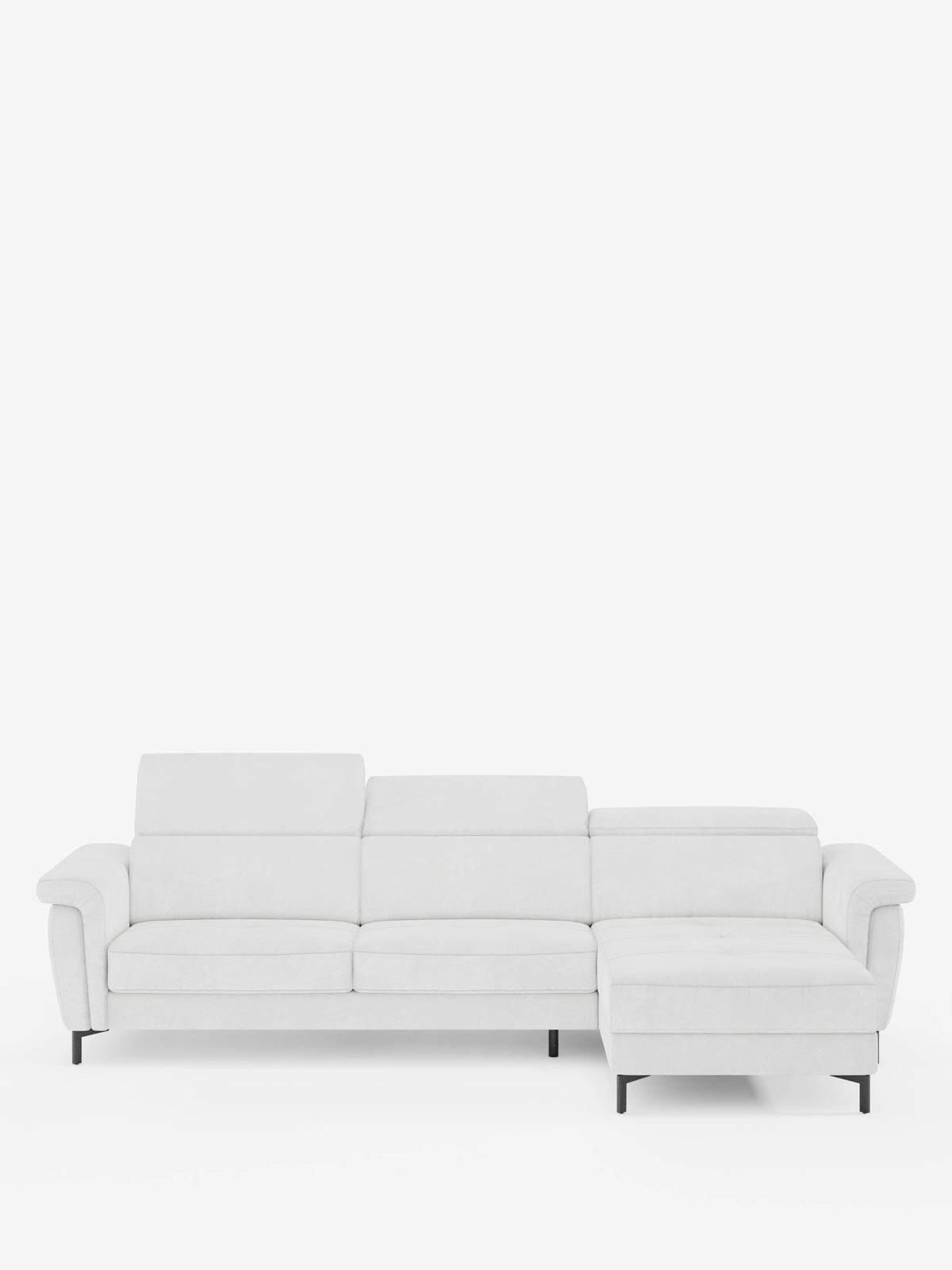 Capri sofá cama esquinero con chaise longue con canapé y reposacabezas reclinables -en tejido antimanchas elegante T30