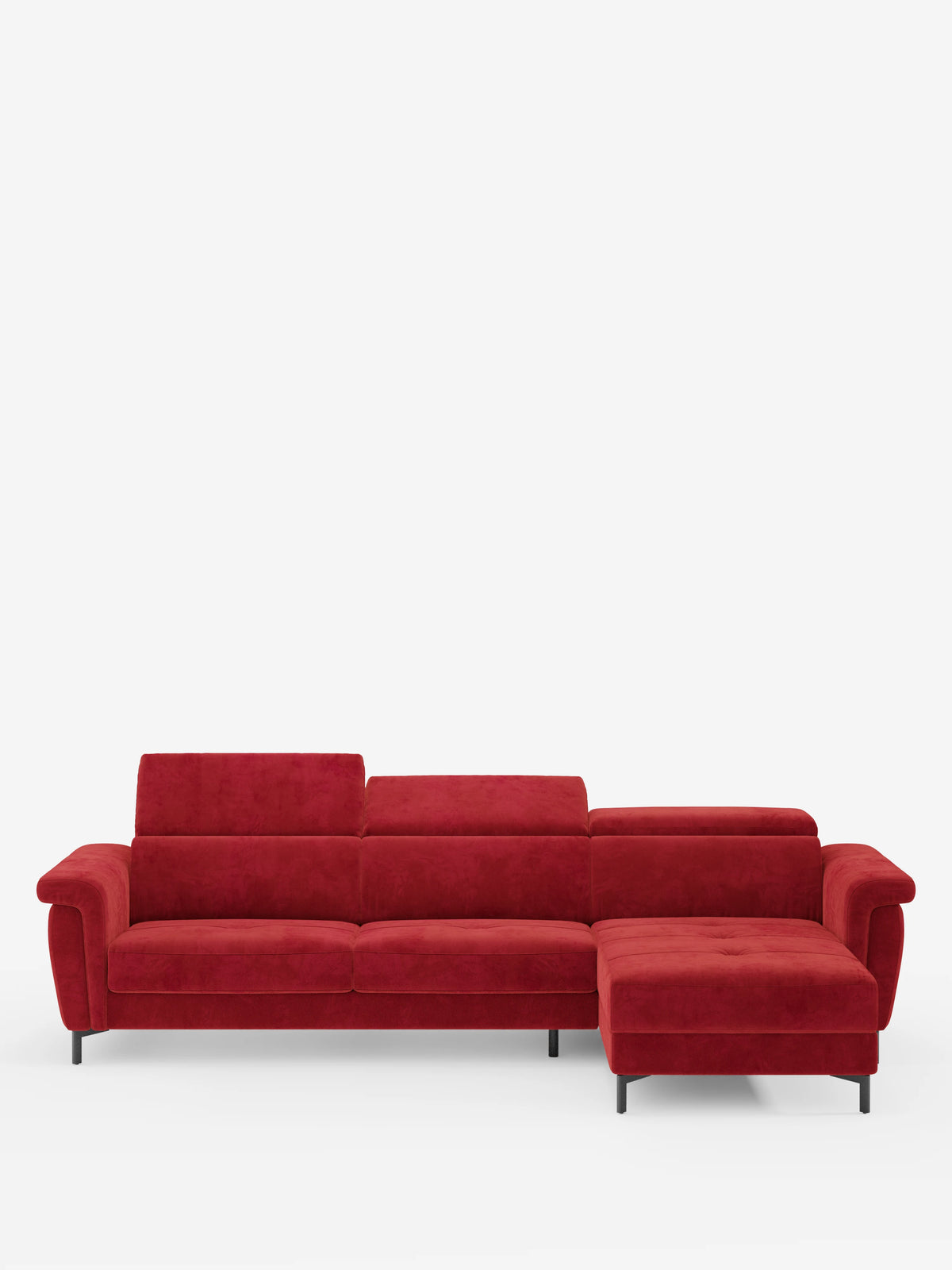 Capri sofá cama esquinero con chaise longue con canapé y reposacabezas reclinables -en tejido antimanchas elegante T30