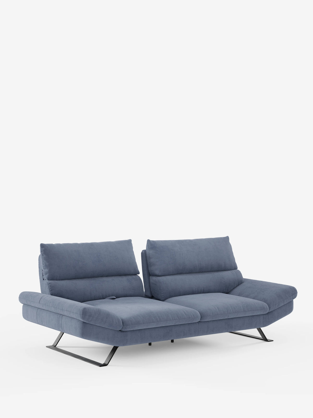Vi presentiamo Eclipse Divano dal design moderno di divitt.sbs, un elegante divano a 2 o 3 posti caratterizzato da schienali traslanti angolati, gambe alte e slanciate in elegante metallo nero e morbidi cuscini. Rivestito in morbida microfibra smacchiabile T11 resistente alle macchie, questo divano dal design minimalista emana uno stile contemporaneo raffinato e offre una posizione di seduta leggermente reclinata per un comfort ancora maggiore.