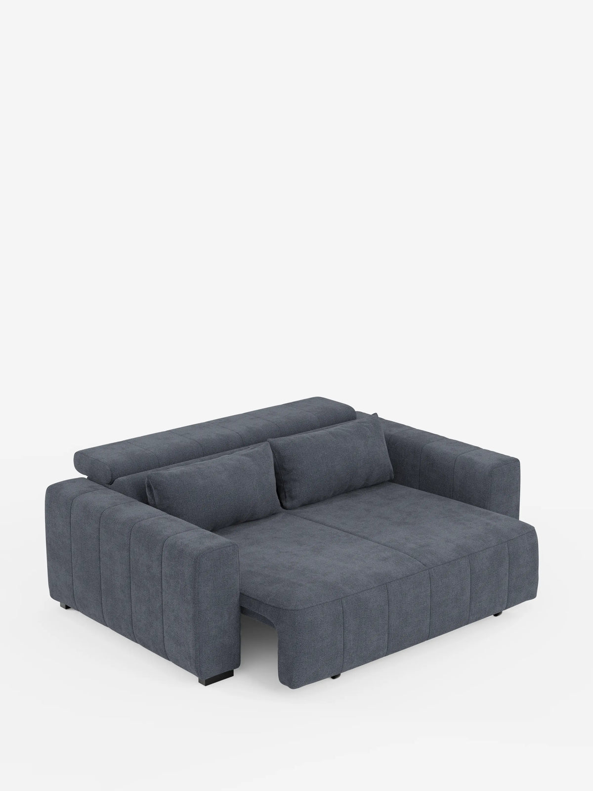 Vi presentiamo il divano a 3 posti Doric di divitt.sbs: un divano imbottito in stile contemporaneo color grigio scuro, caratterizzato da ampi braccioli, due cuscini dello schienale coordinati e uno schienale dal profilo ribassato. Presentato su uno sfondo bianco, questo spazioso divano a tre posti offre un comfort eccezionale grazie alle sedute allungabili tramite reclinazione elettrica e al poggiatesta regolabile, il tutto realizzato in tessuto T23 facile da pulire.