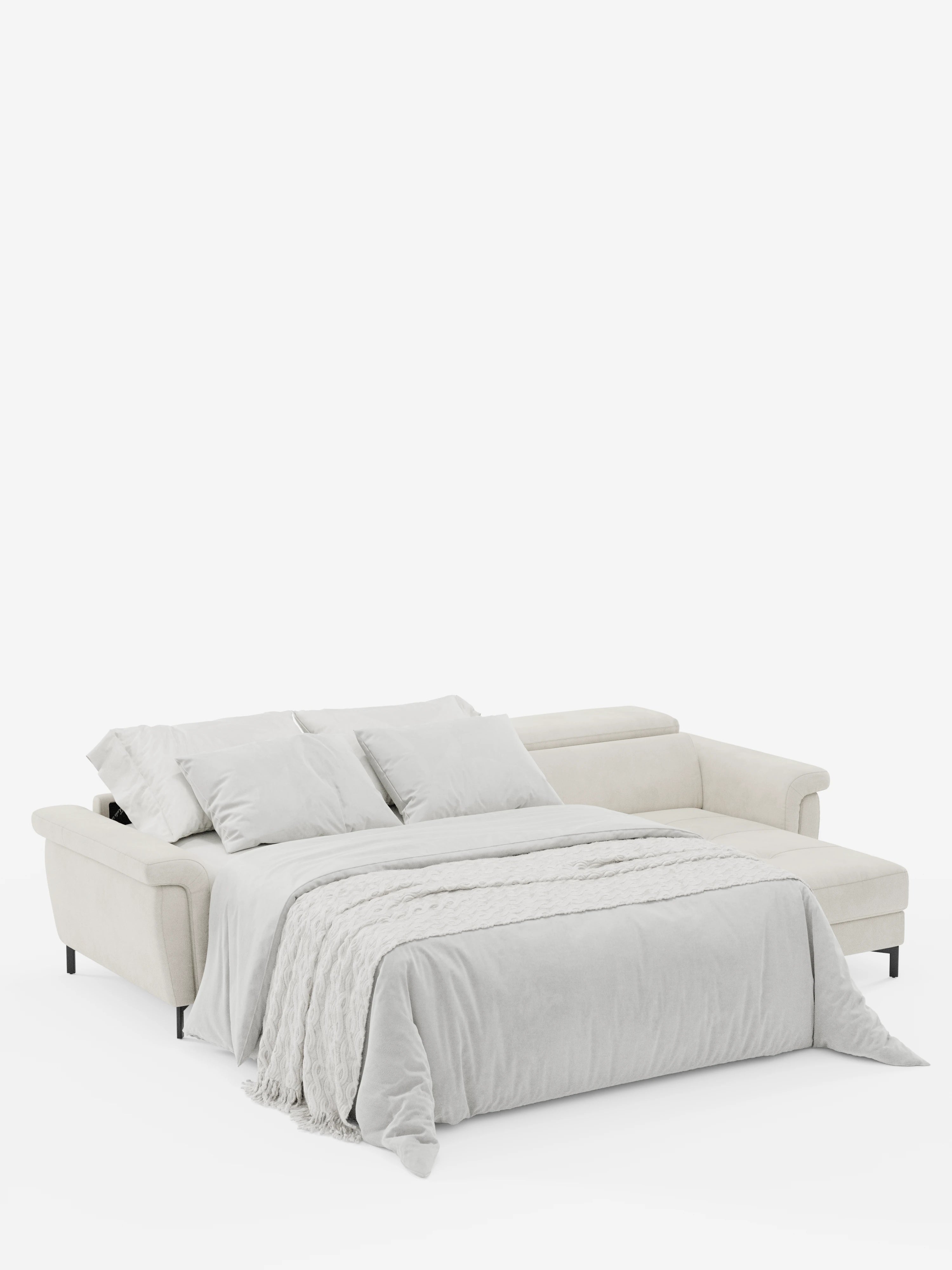 Capri sofá cama esquinero con chaise longue con canapé y reposacabezas reclinables -en tejido antimanchas elegante T30