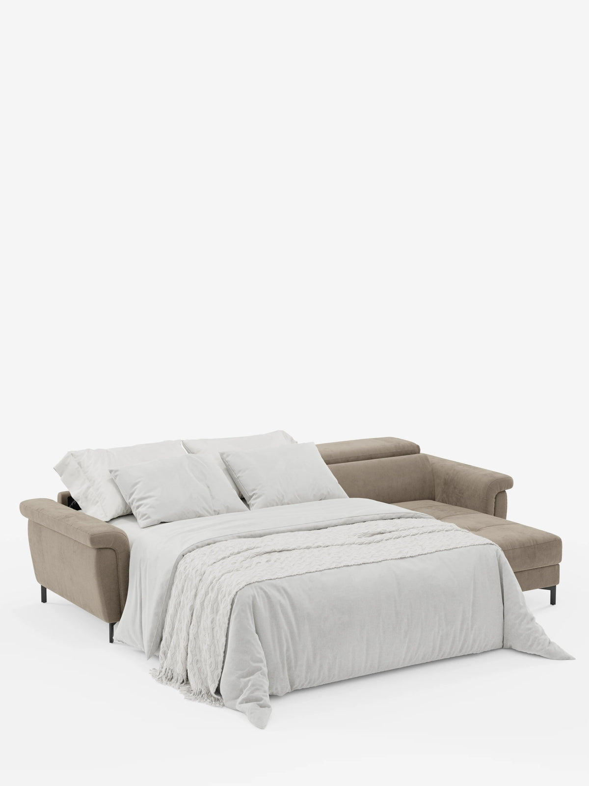 Capri sofá cama esquinero con chaise longue con canapé y reposacabezas reclinables -en tejido antimanchas elegante T30