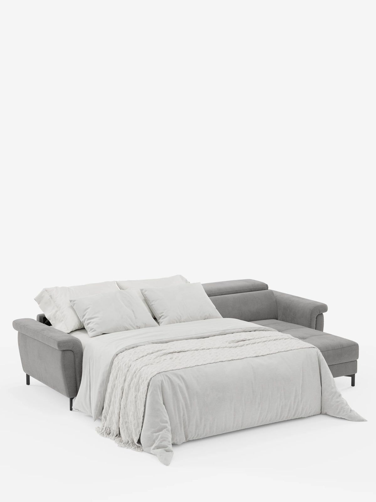 Capri sofá cama esquinero con chaise longue con canapé y reposacabezas reclinables -en tejido antimanchas elegante T30