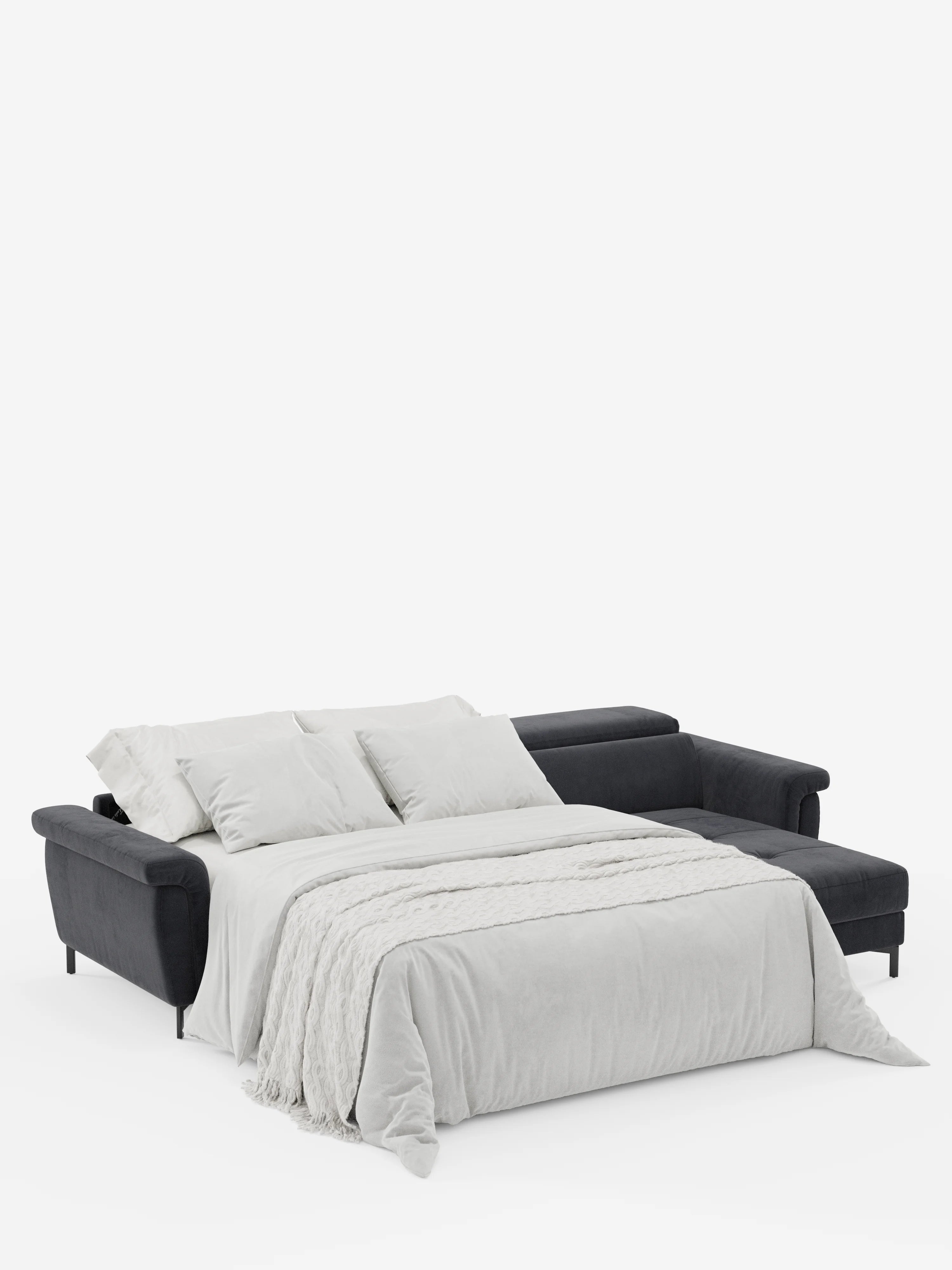 Capri sofá cama esquinero con chaise longue con canapé y reposacabezas reclinables -en tejido antimanchas elegante T30