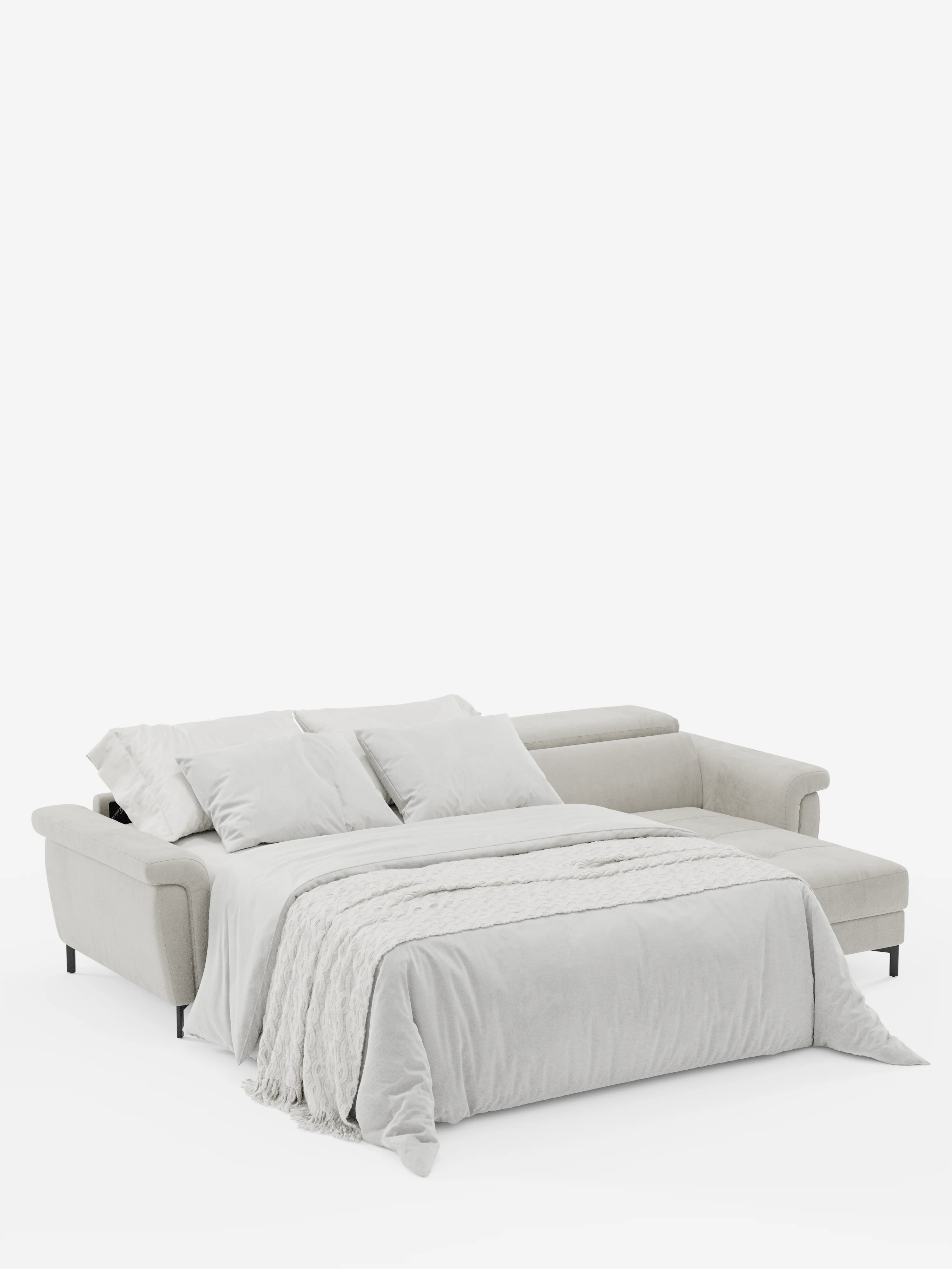 Capri sofá cama esquinero con chaise longue con canapé y reposacabezas reclinables -en tejido antimanchas elegante T30
