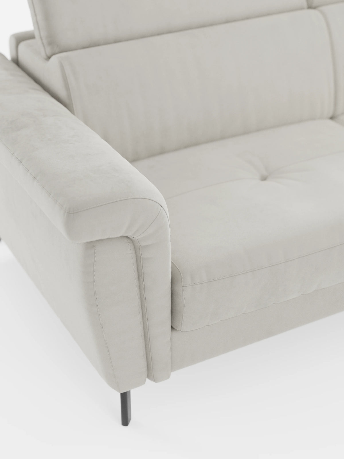 Capri sofá cama esquinero con chaise longue con canapé y reposacabezas reclinables -en tejido antimanchas elegante T30