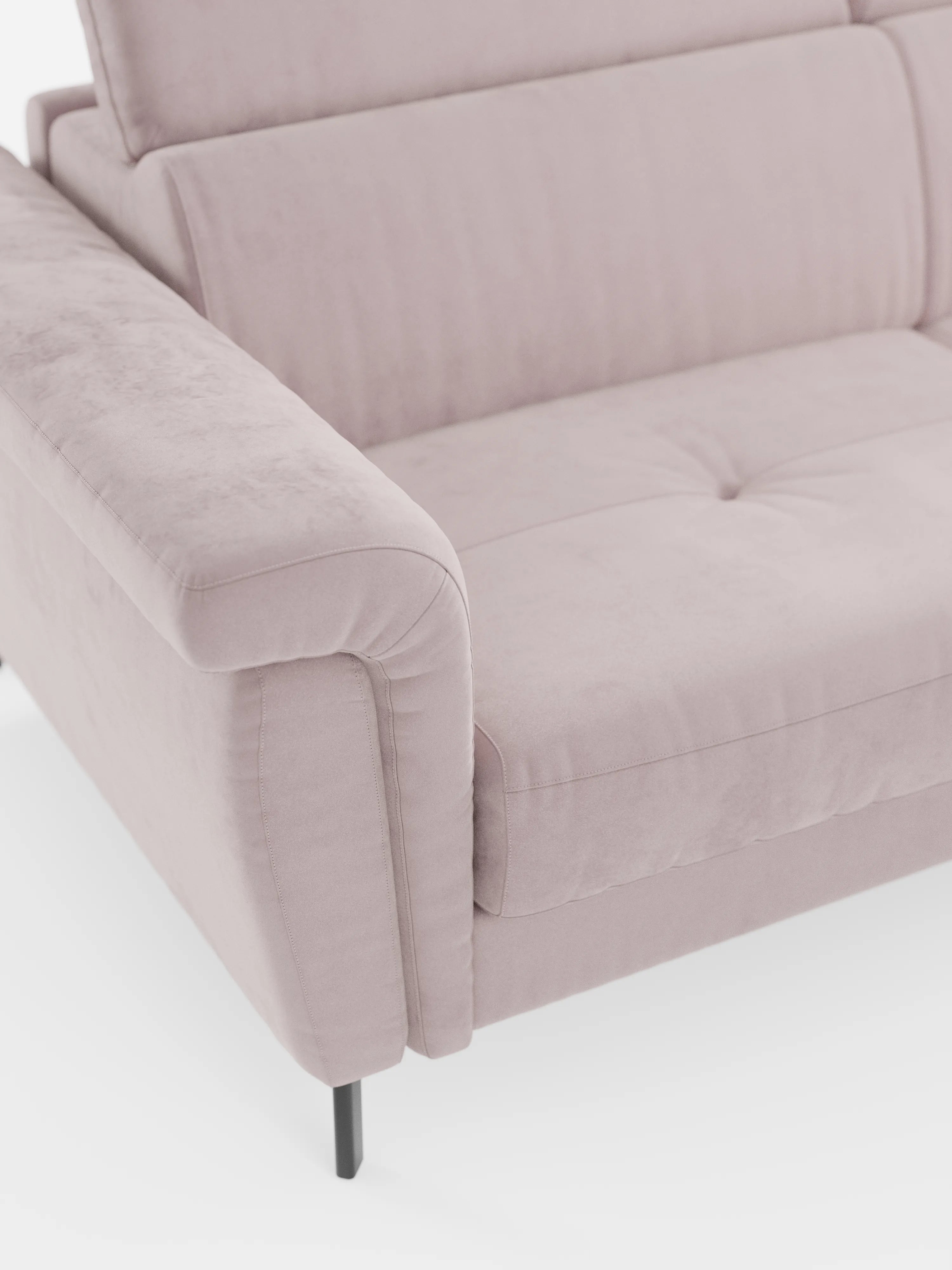 Capri sofá cama esquinero con chaise longue con canapé y reposacabezas reclinables -en tejido antimanchas elegante T30