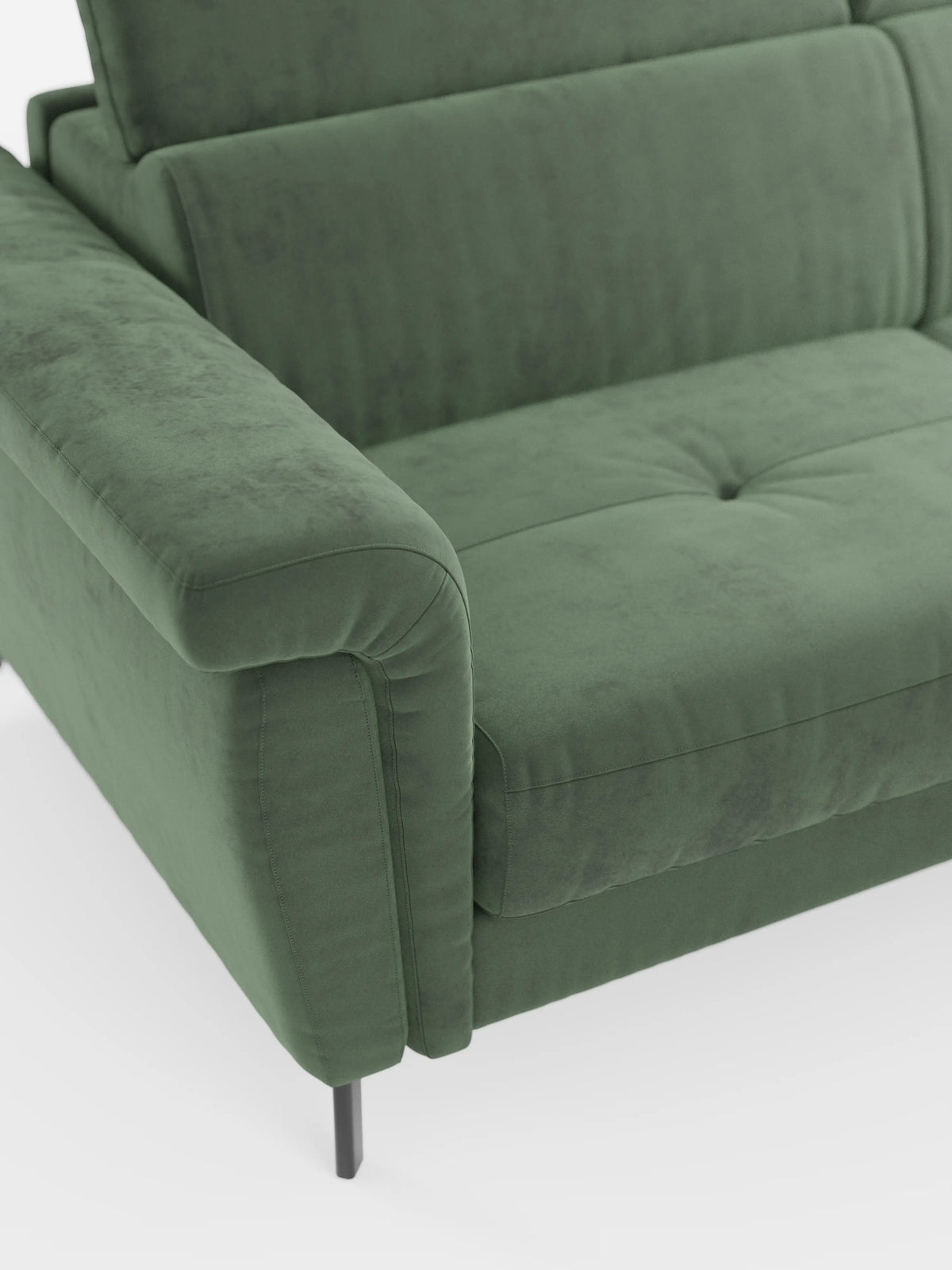 Capri sofá cama esquinero con chaise longue con canapé y reposacabezas reclinables -en tejido antimanchas elegante T30