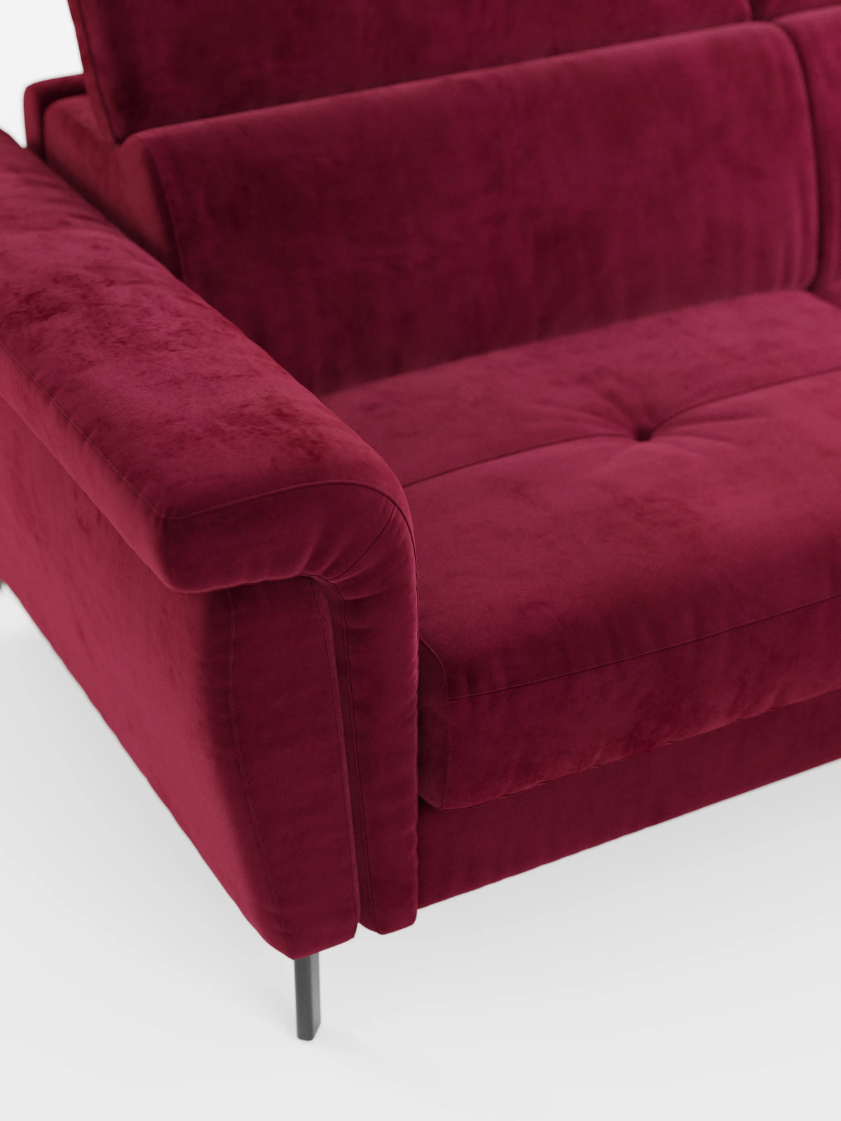 Capri sofá cama esquinero con chaise longue con canapé y reposacabezas reclinables -en tejido antimanchas elegante T30