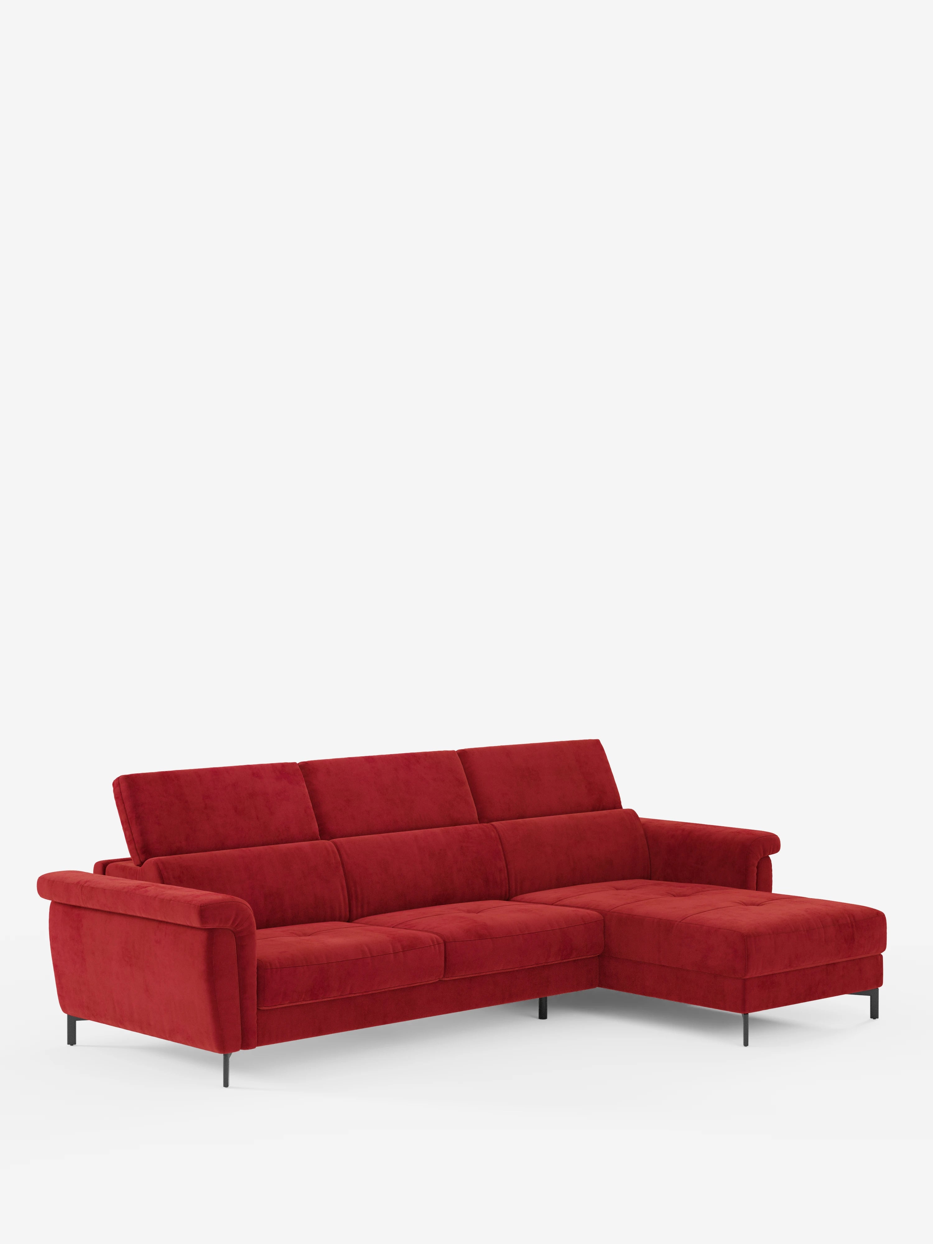 Capri sofá cama esquinero con chaise longue con canapé y reposacabezas reclinables -en tejido antimanchas elegante T30