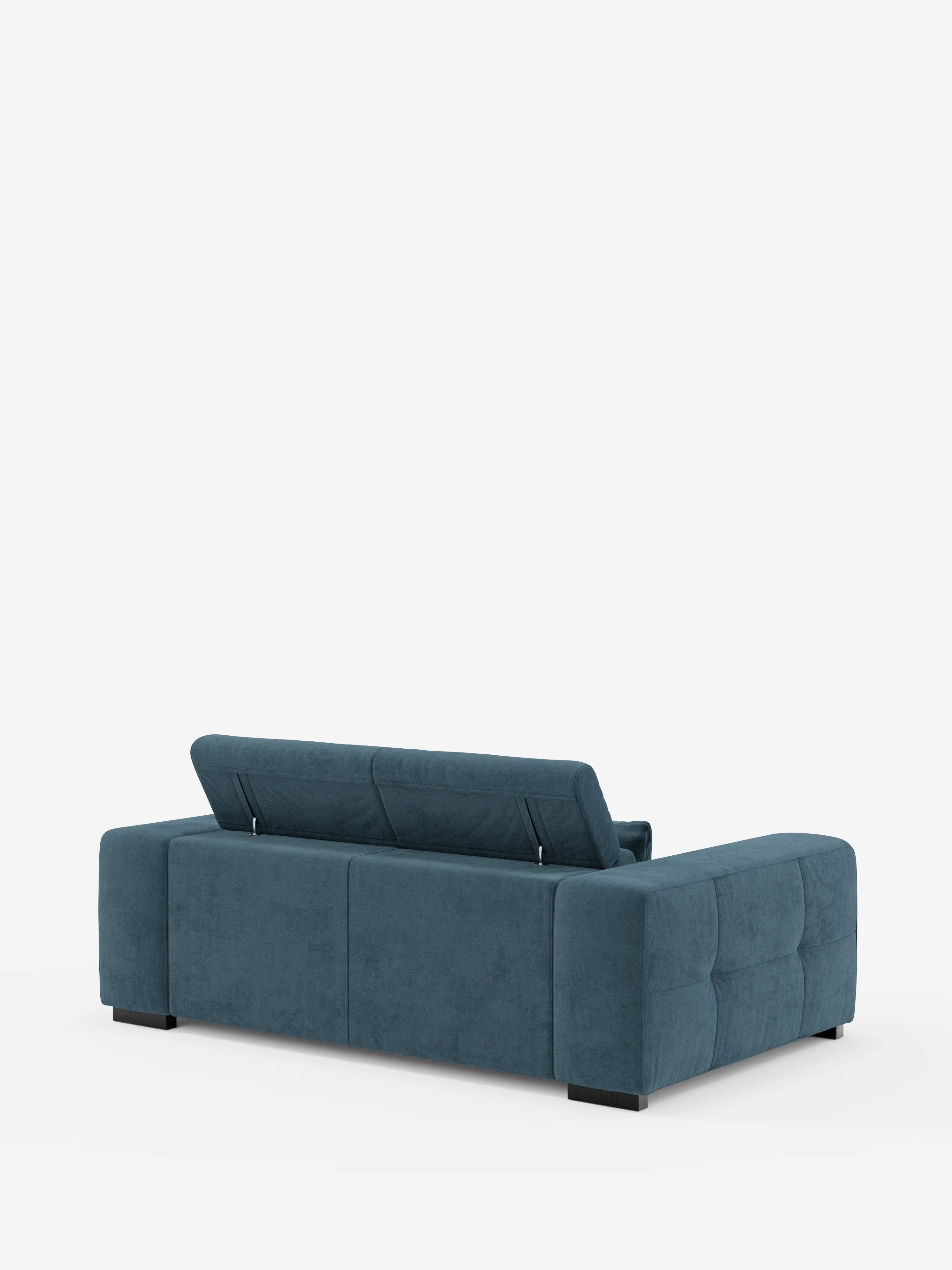 Monarch Sofá con relax eléctrico para alargar los asientos y reposacabezas reclinable en tejido suave antimanchas T31