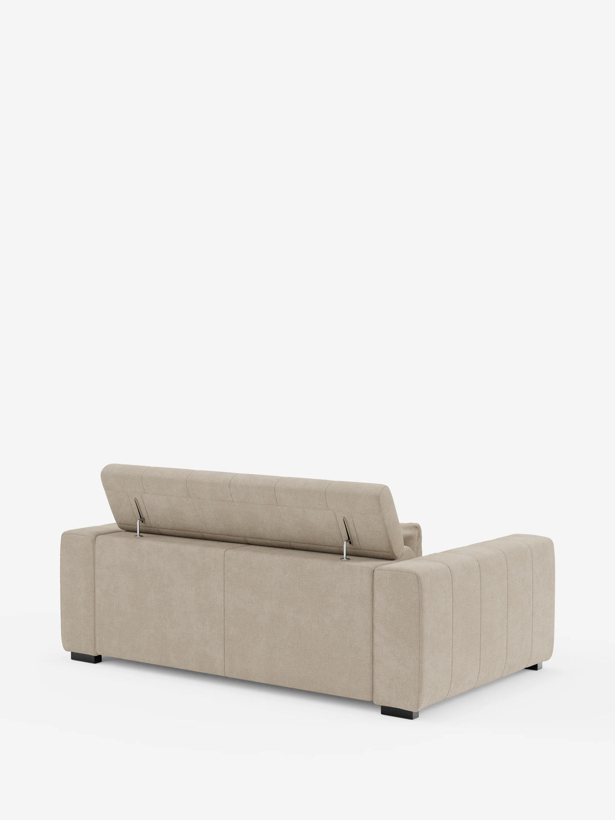 Vi presentiamo il divano a 3 posti Doric di divitt.sbs: un divano contemporaneo color beige dotato di sedute estensibili con funzione relax elettrico e poggiatesta reclinabile, il tutto rivestito in tessuto T23 facile da pulire. Il design presenta ampi braccioli, una superficie liscia, gambe corte nere e una sezione dello schienale rialzata che nasconde un pratico vano portaoggetti. Su uno sfondo bianco a tinta unita, questo divano moderno mette in risalto sia lo stile che la funzionalità.