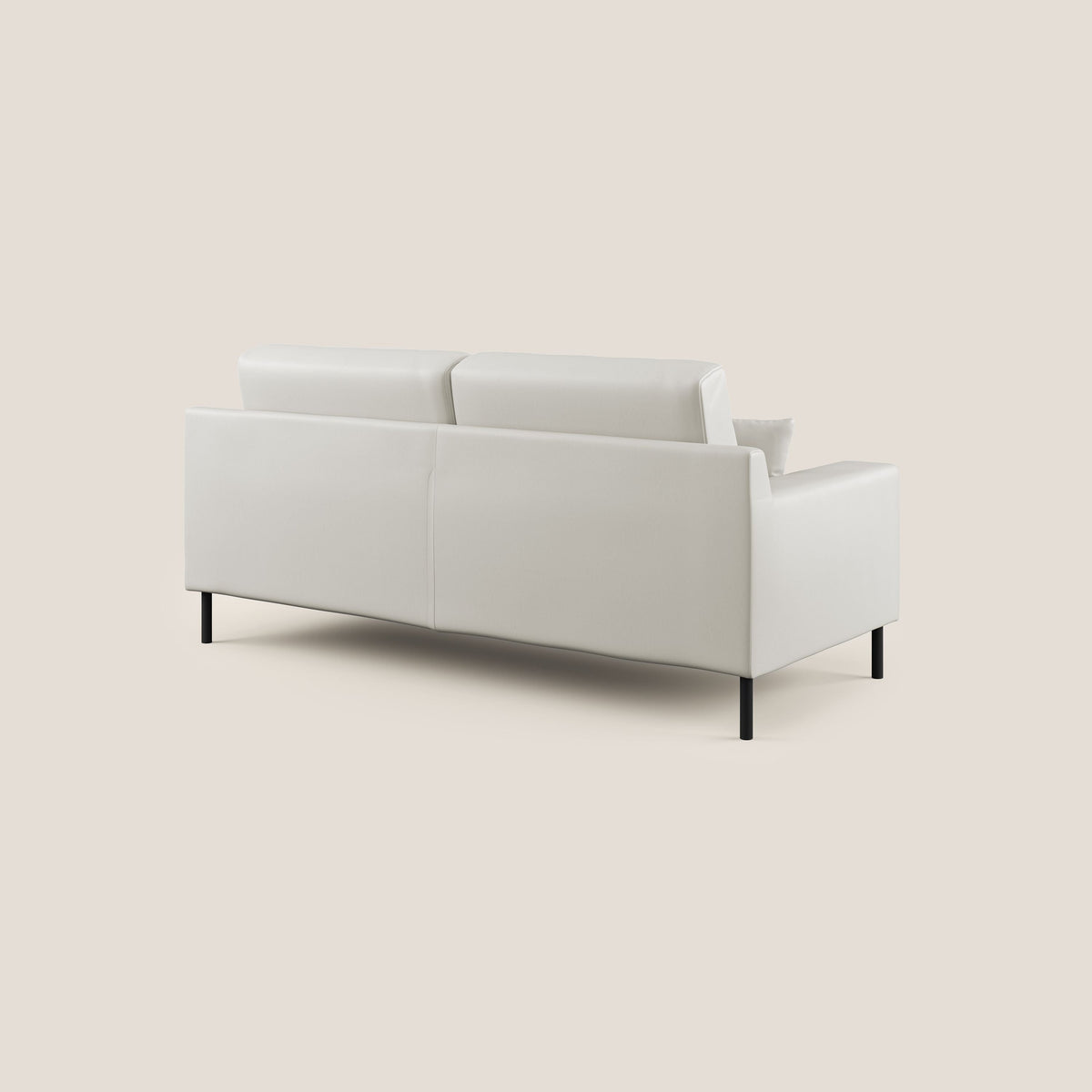 Uranio divano moderno lineare in Ecopelle impermeabile T04 bianco - divitt.sbs