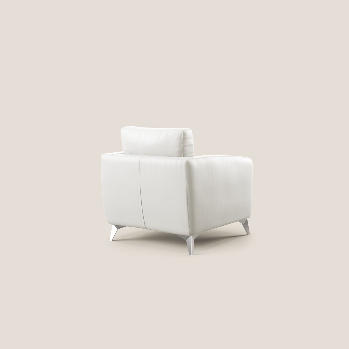 Orione Poltroncina in ecopelle moderna e impermeabile T04 bianco - divitt.sbs