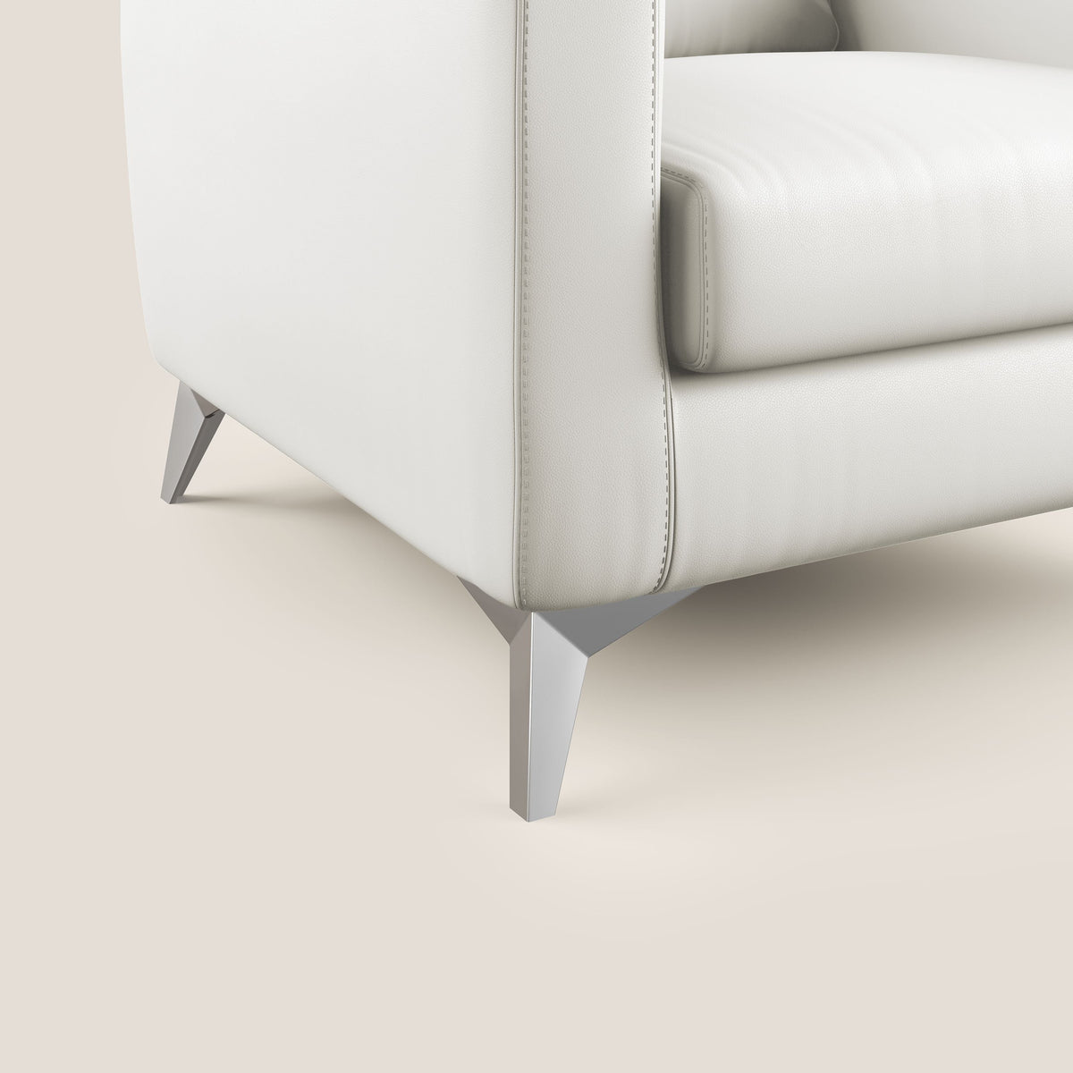 Orione Poltroncina in ecopelle moderna e impermeabile T04 bianco - divitt.sbs