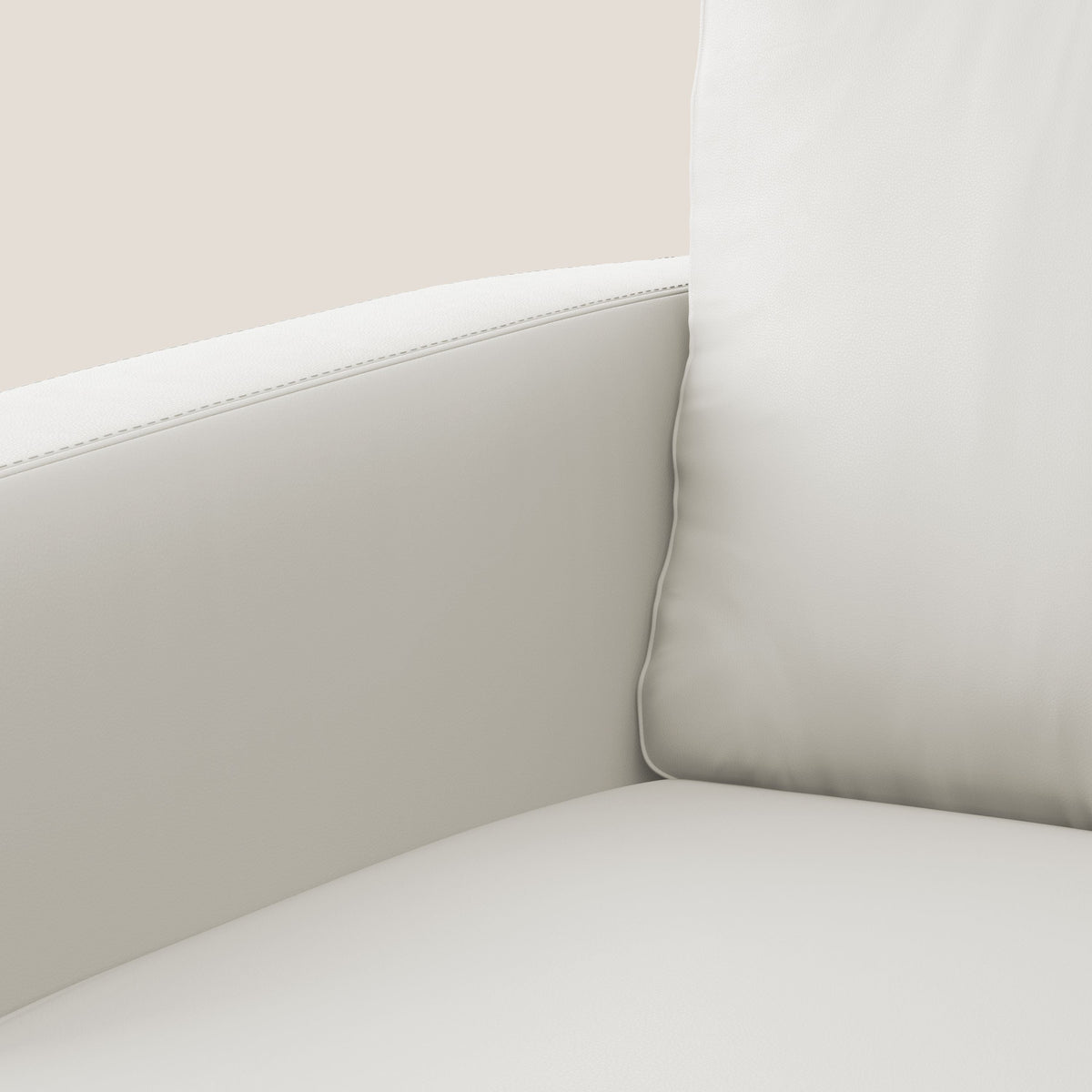 Orione Poltroncina in ecopelle moderna e impermeabile T04 bianco - divitt.sbs