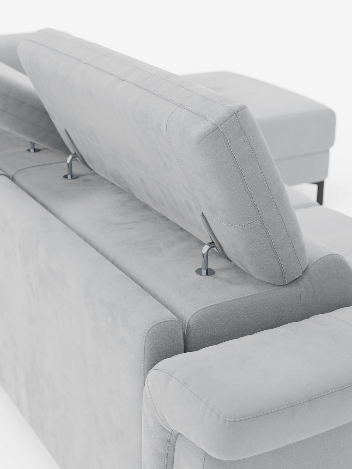 Capri sofá cama esquinero con chaise longue con canapé y reposacabezas reclinables -en tejido antimanchas elegante T30