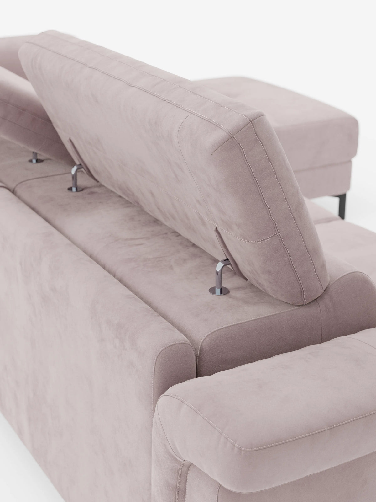 Capri sofá cama esquinero con chaise longue con canapé y reposacabezas reclinables -en tejido antimanchas elegante T30