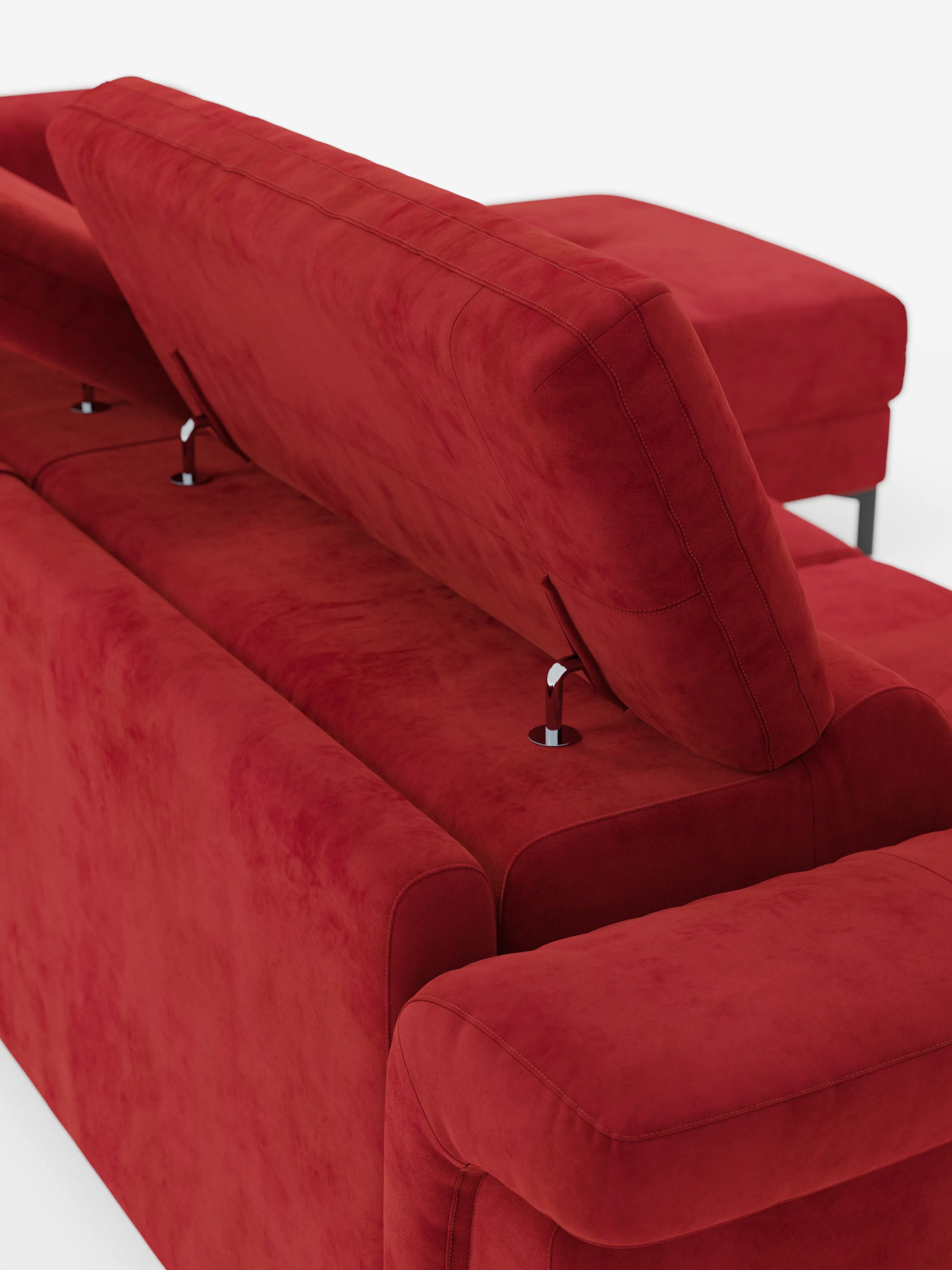 Capri sofá cama esquinero con chaise longue con canapé y reposacabezas reclinables -en tejido antimanchas elegante T30