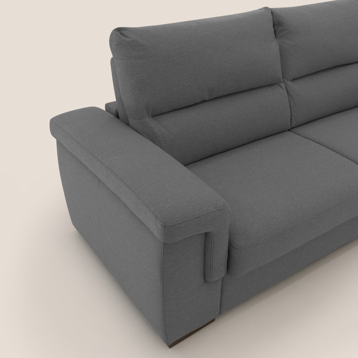 Magnolia divano letto con materasso alto 18 cm morbido schienale alto in tessuto smacchiabile T05 antracite - divitt.sbs
