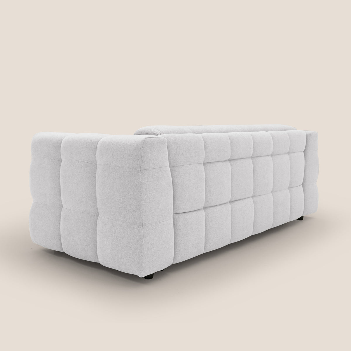 Tender Divano letto matrimoniale dal design innovativo in tessuto bouclet impermeabile T07 bianco - divitt.sbs
