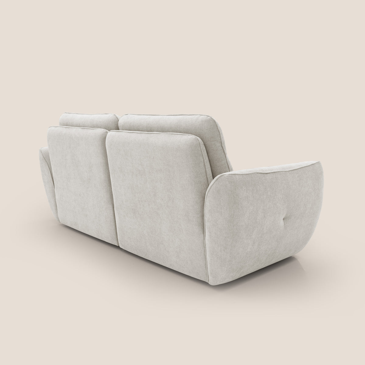 Cerbero divano 2 e 3 posti in morbido bouclé impermeabile T07 bianco - divitt.sbs