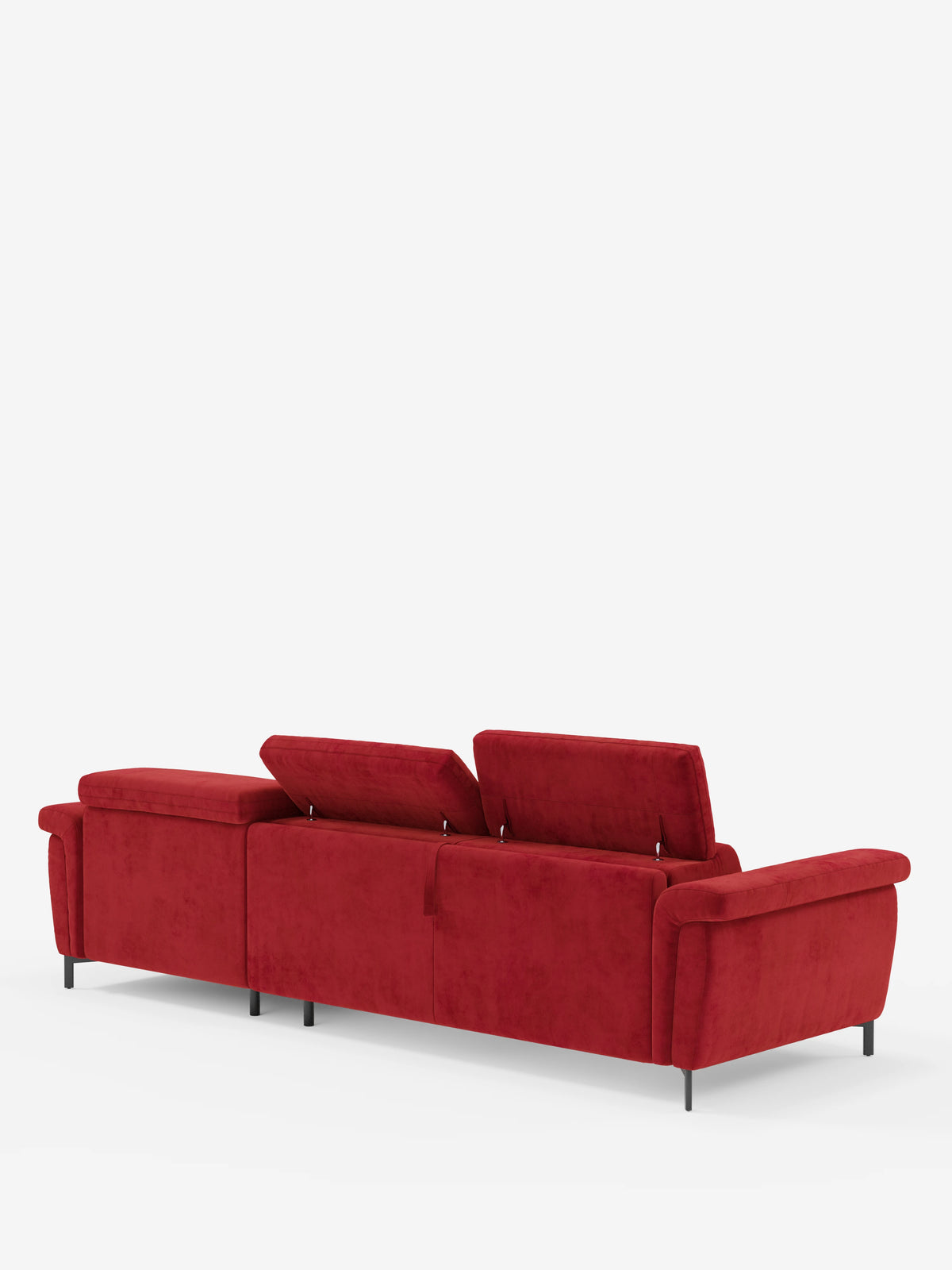 Capri sofá cama esquinero con chaise longue con canapé y reposacabezas reclinables -en tejido antimanchas elegante T30