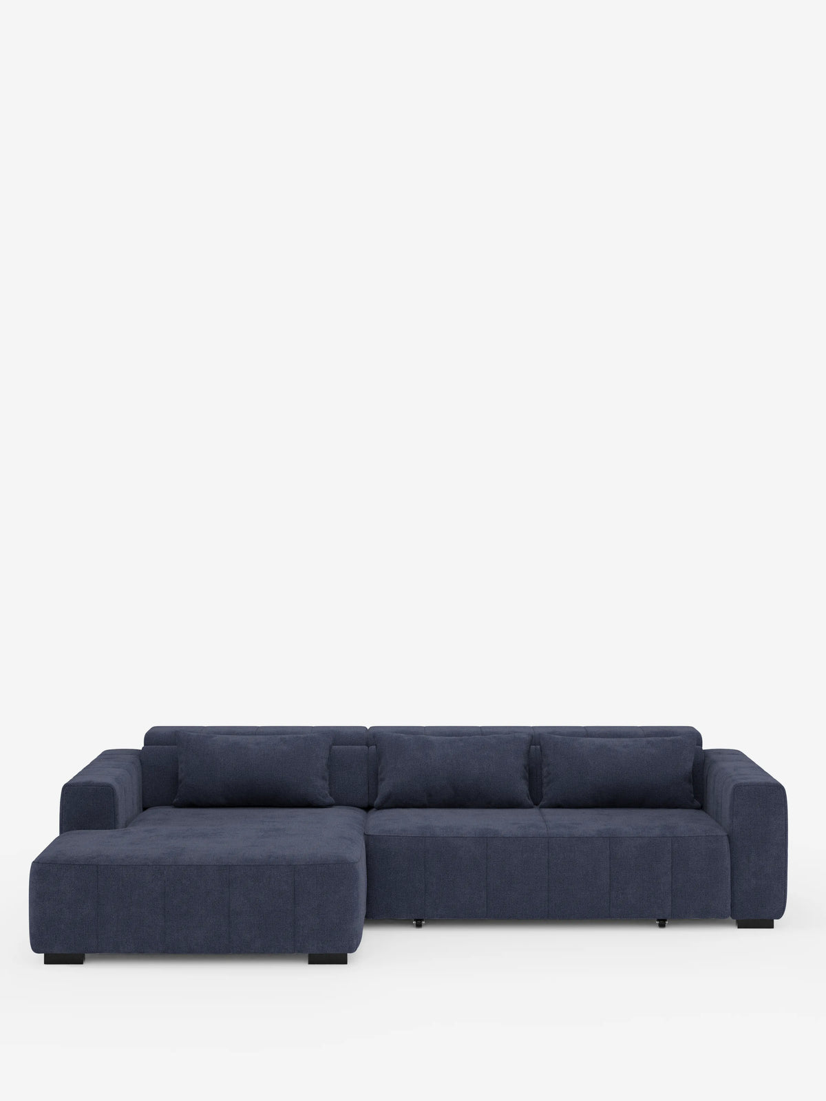 Doric Sofá esquinero con chaise longue y asientos extensibles con relax eléctrico - reposacabezas reclinables en tejido antimanchas T23