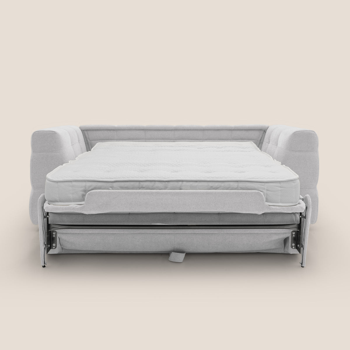 Tender Divano letto matrimoniale dal design innovativo in tessuto bouclet impermeabile T07 bianco - divitt.sbs