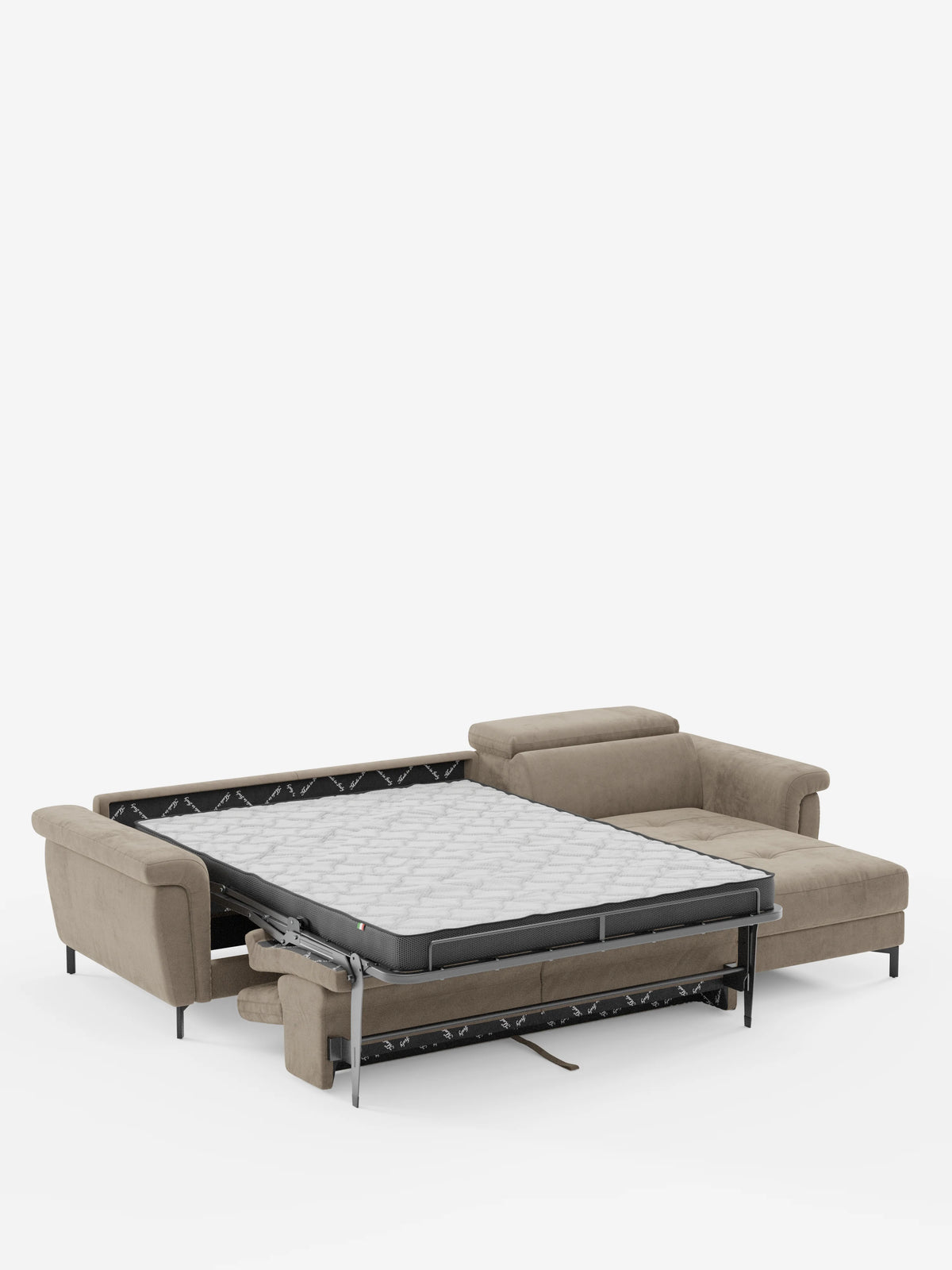 Capri sofá cama esquinero con chaise longue con canapé y reposacabezas reclinables -en tejido antimanchas elegante T30