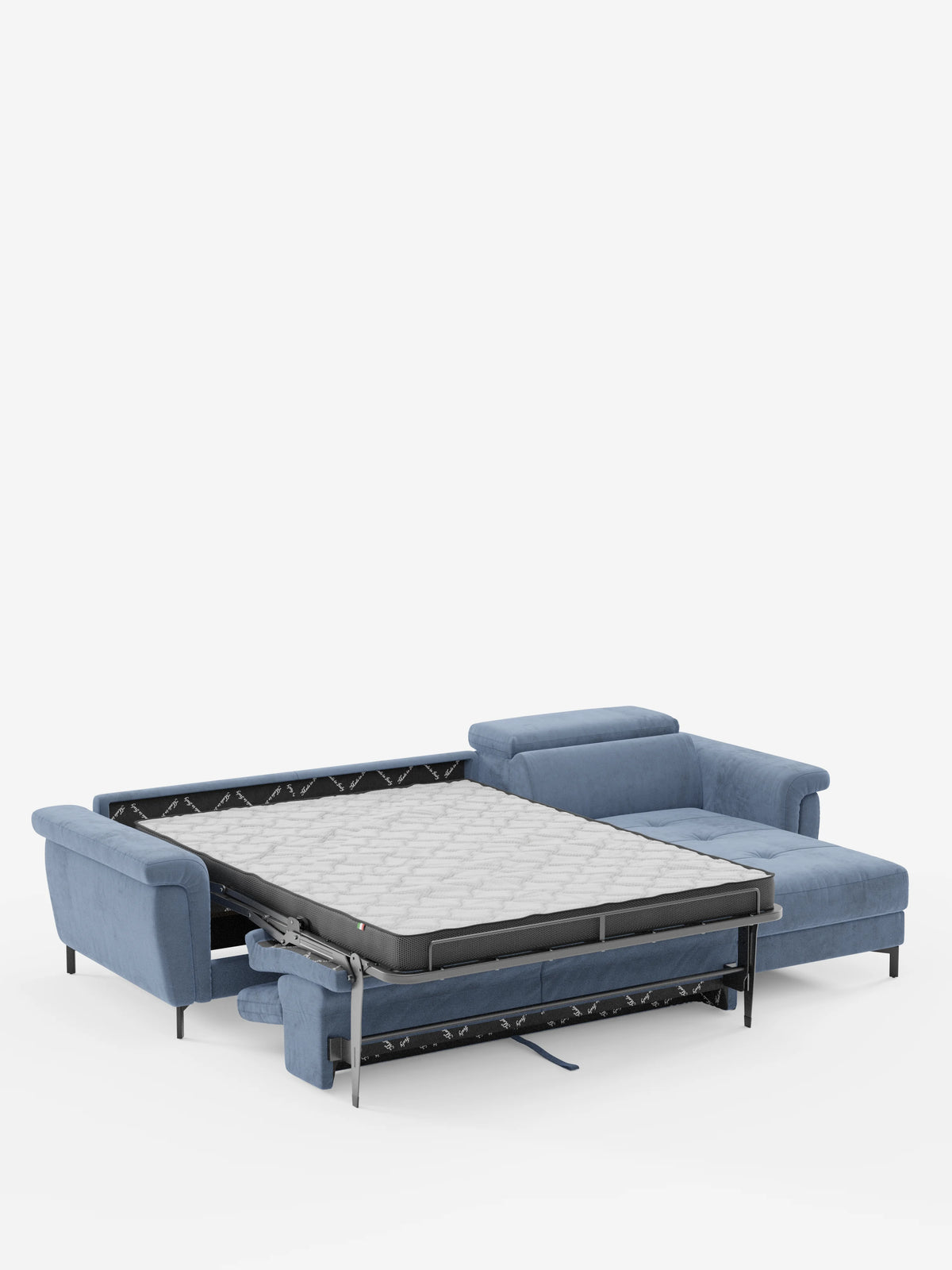 Capri sofá cama esquinero con chaise longue con canapé y reposacabezas reclinables -en tejido antimanchas elegante T30