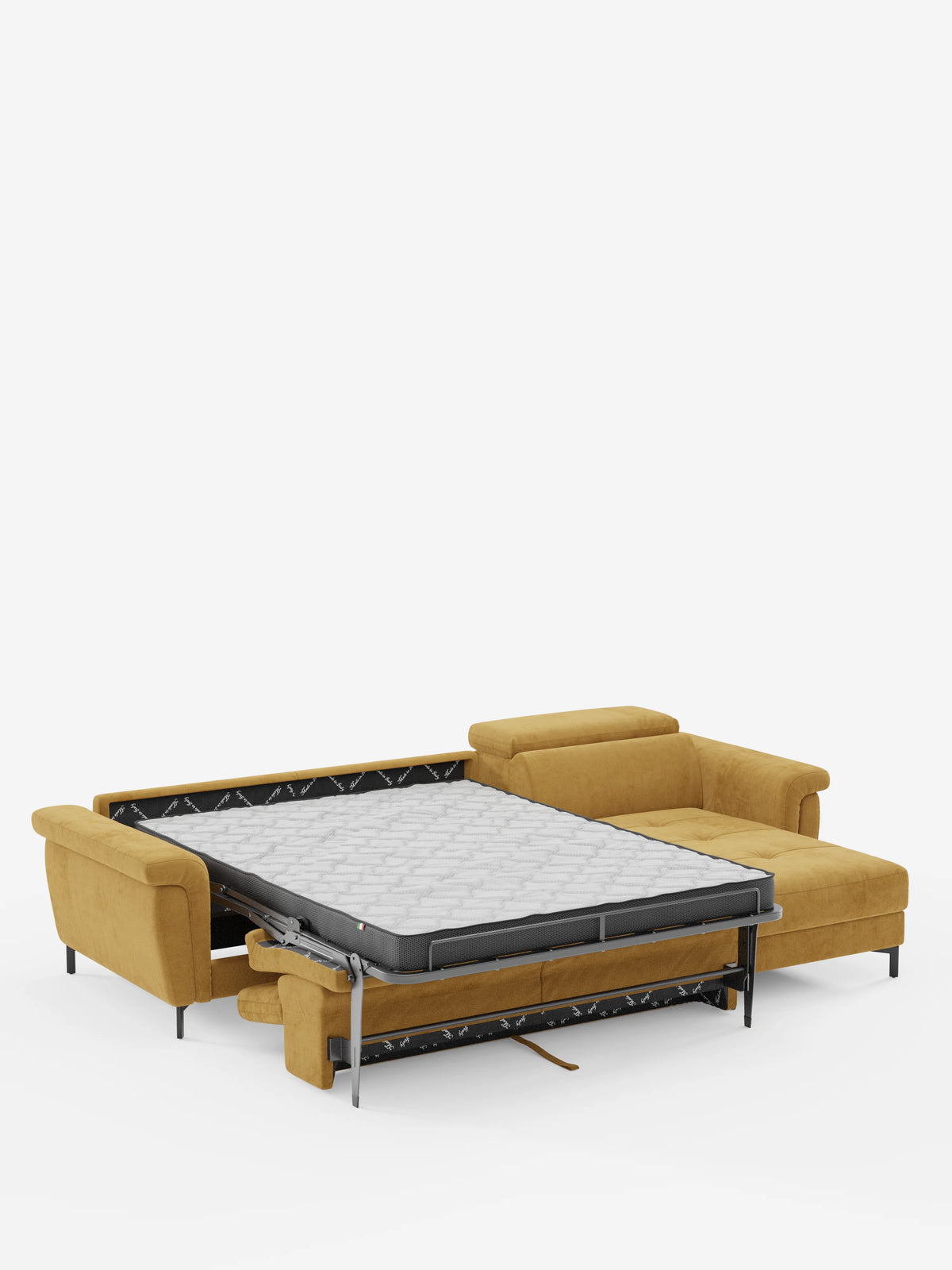 Capri sofá cama esquinero con chaise longue con canapé y reposacabezas reclinables -en tejido antimanchas elegante T30