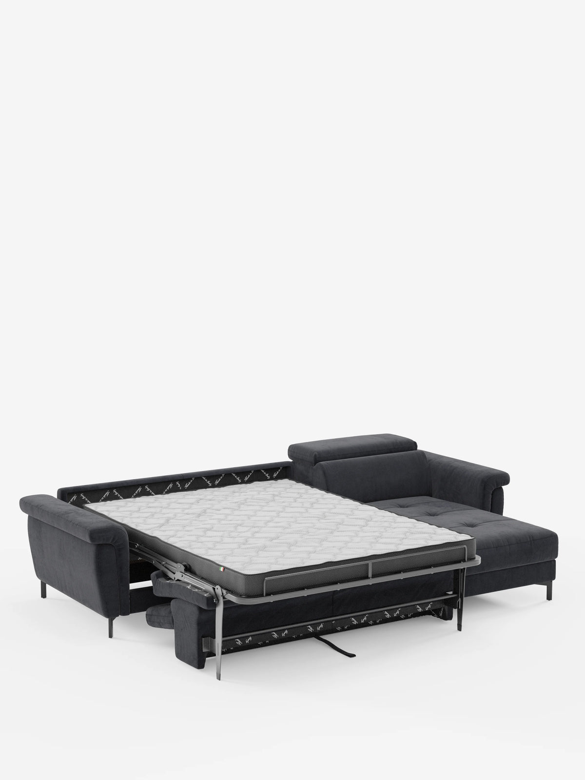 Capri sofá cama esquinero con chaise longue con canapé y reposacabezas reclinables -en tejido antimanchas elegante T30
