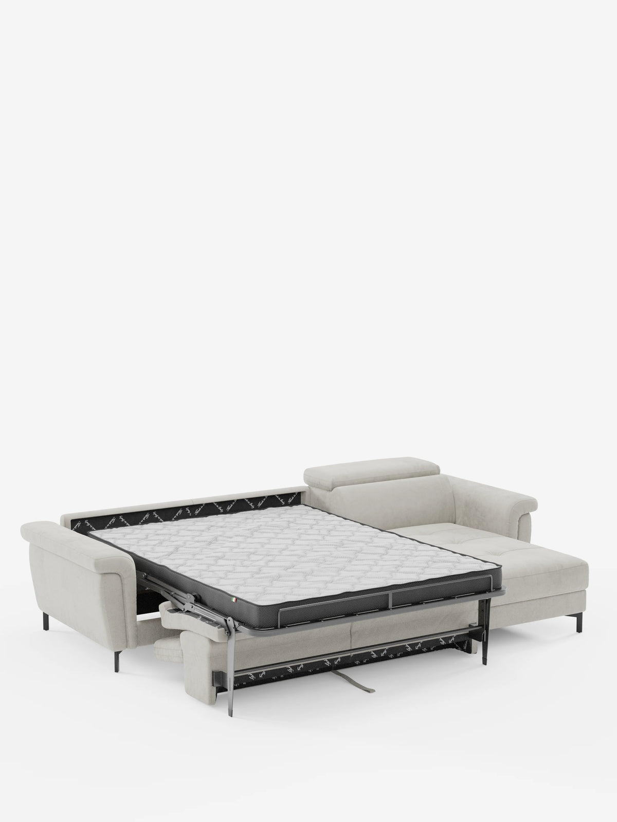 Capri sofá cama esquinero con chaise longue con canapé y reposacabezas reclinables -en tejido antimanchas elegante T30