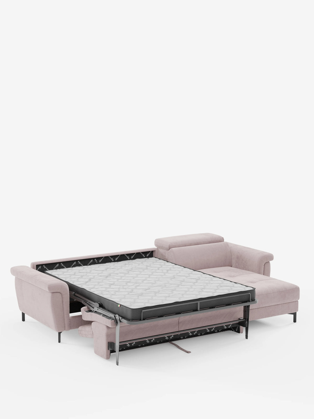 Capri sofá cama esquinero con chaise longue con canapé y reposacabezas reclinables -en tejido antimanchas elegante T30