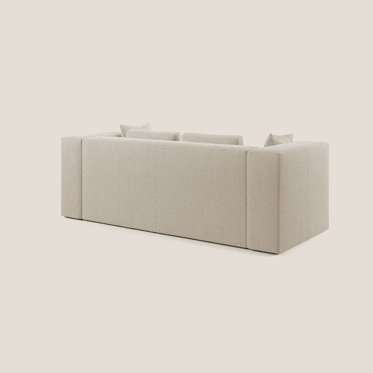 Nettuno divano moderno componibile in morbido tessuto bouclè T07 bianco - divitt.sbs
