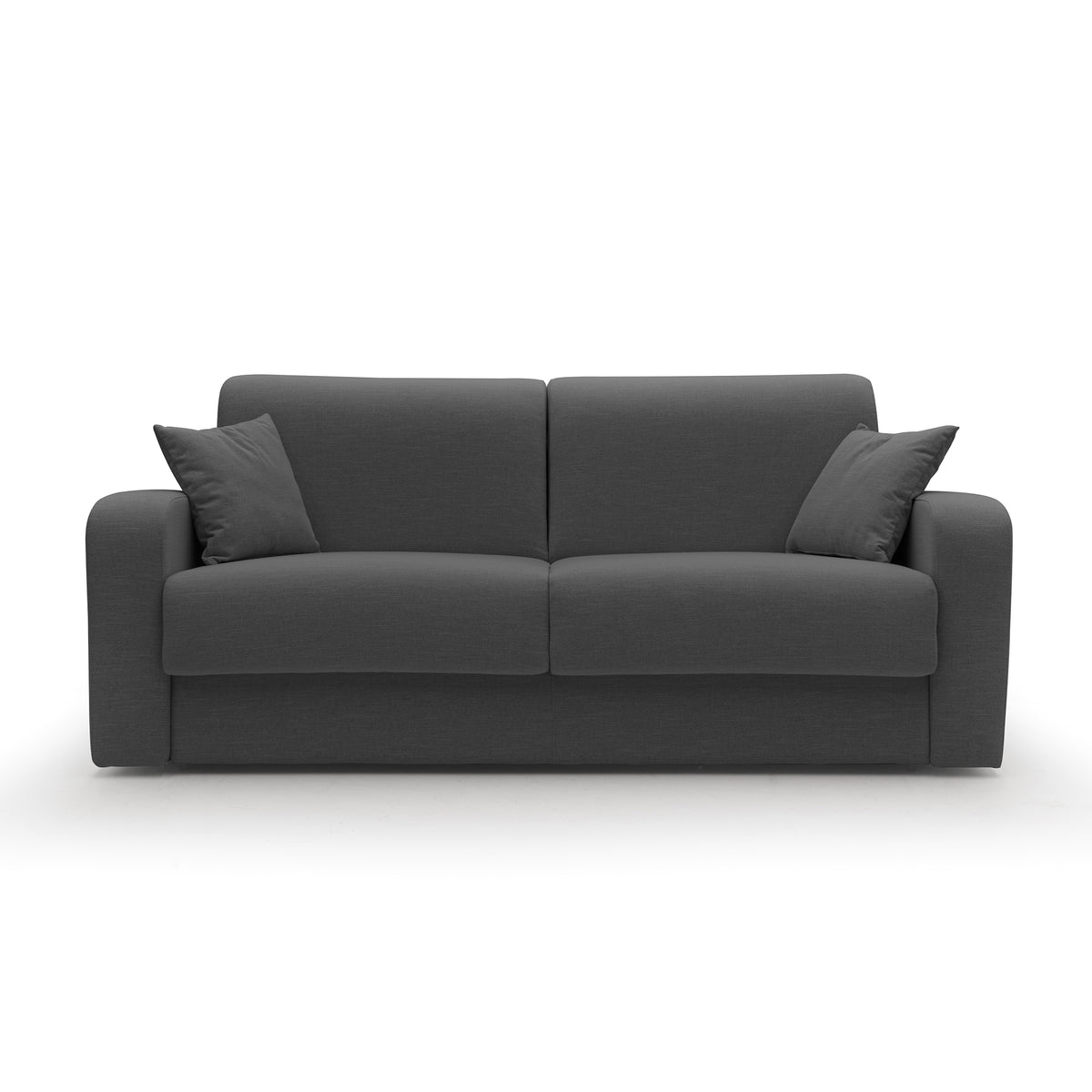 Certamente! Ecco una frase riscritta utilizzando i dati del tuo prodotto: Il divano letto matrimoniale Lebron di divitt.sbs è un divano letto di produzione italiana, rivestito in tessuto ecosostenibile color antracite, dotato di due cuscini di seduta e schienale, ampi braccioli e due cuscini decorativi abbinati. Il suo design raffinato ma semplice risalta con eleganza su uno sfondo bianco.