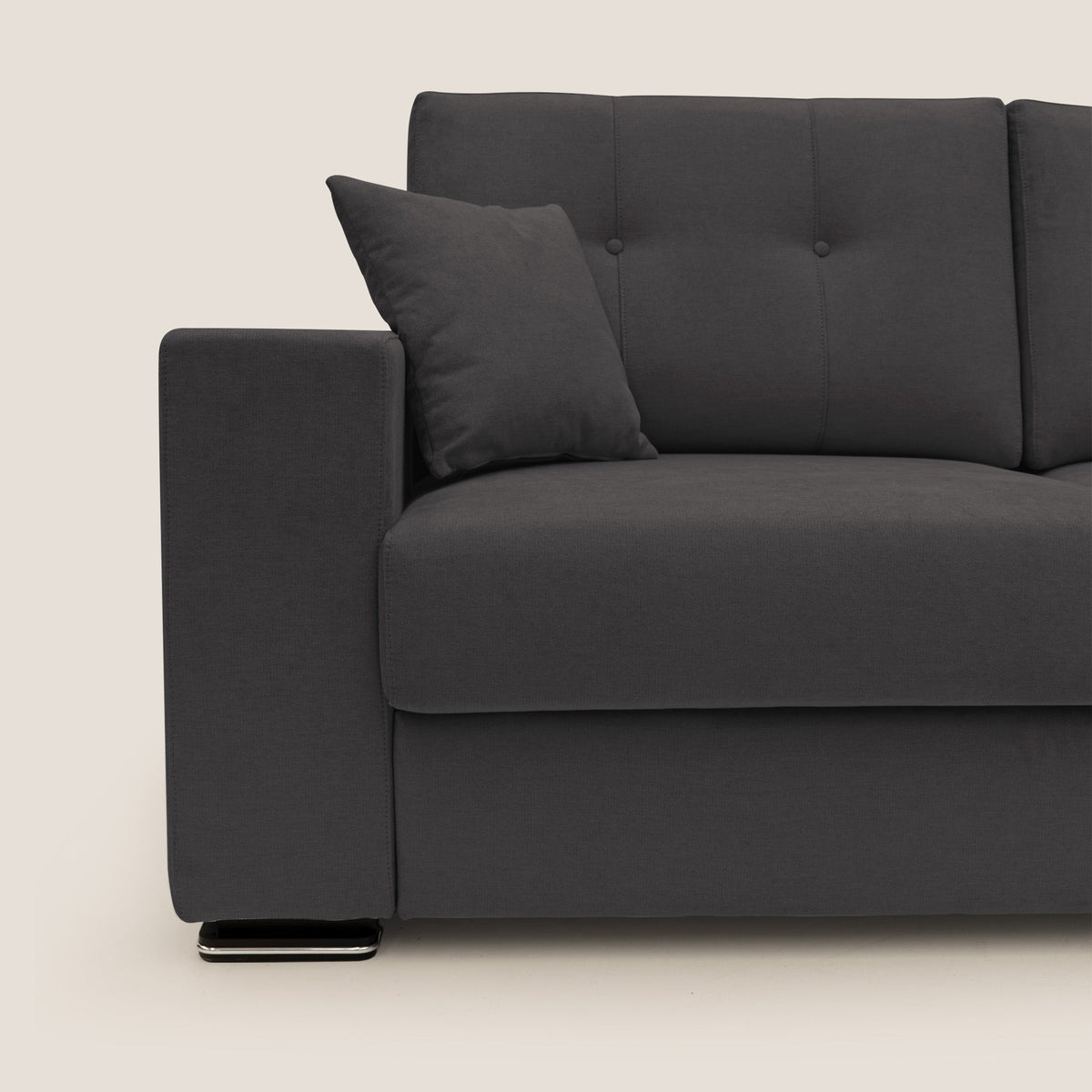 Giove divano in morbido tessuto impermeabile T02 nero - divitt.sbs