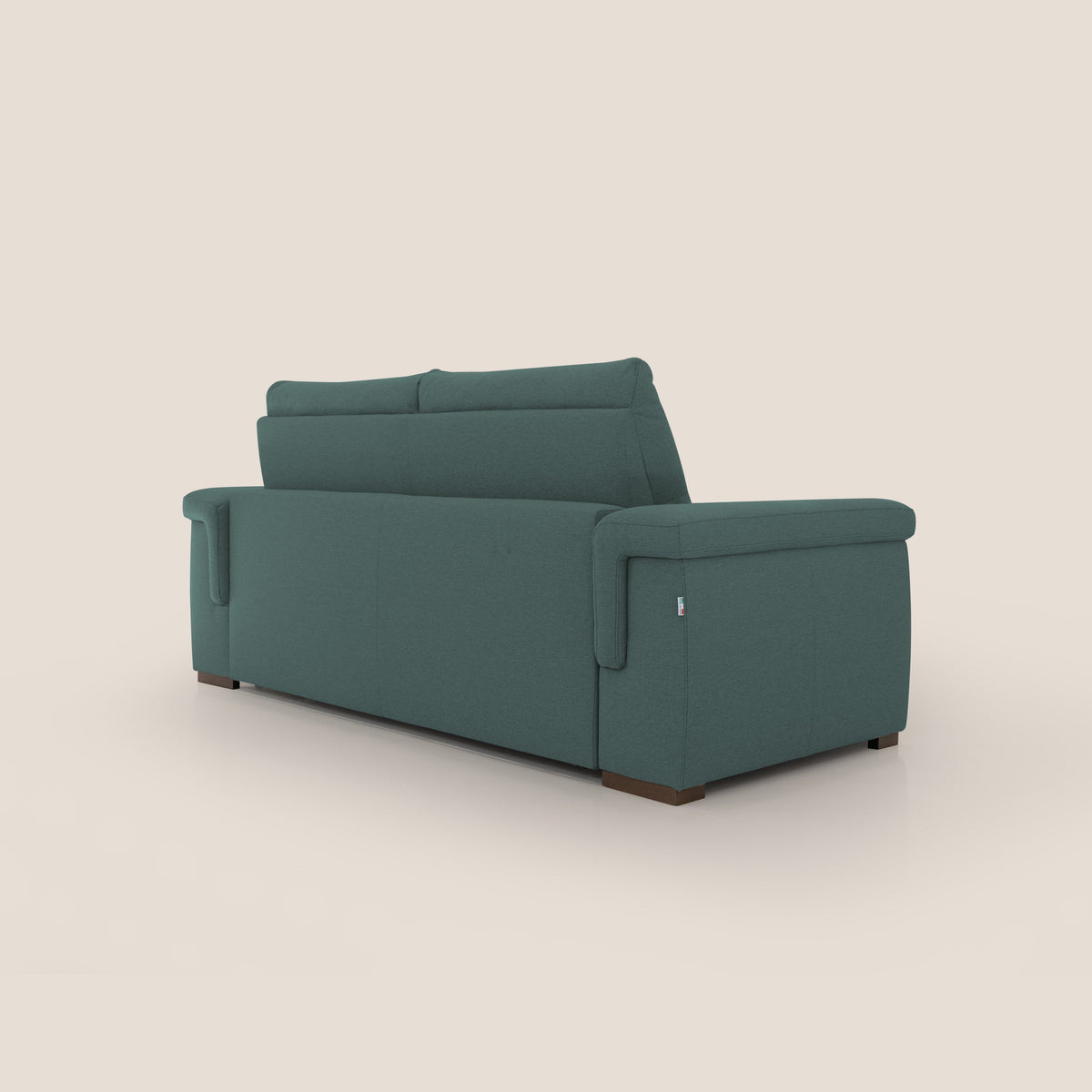 Magnolia divano letto con materasso alto 18 cm morbido schienale alto in tessuto smacchiabile T05 verde - divitt.sbs