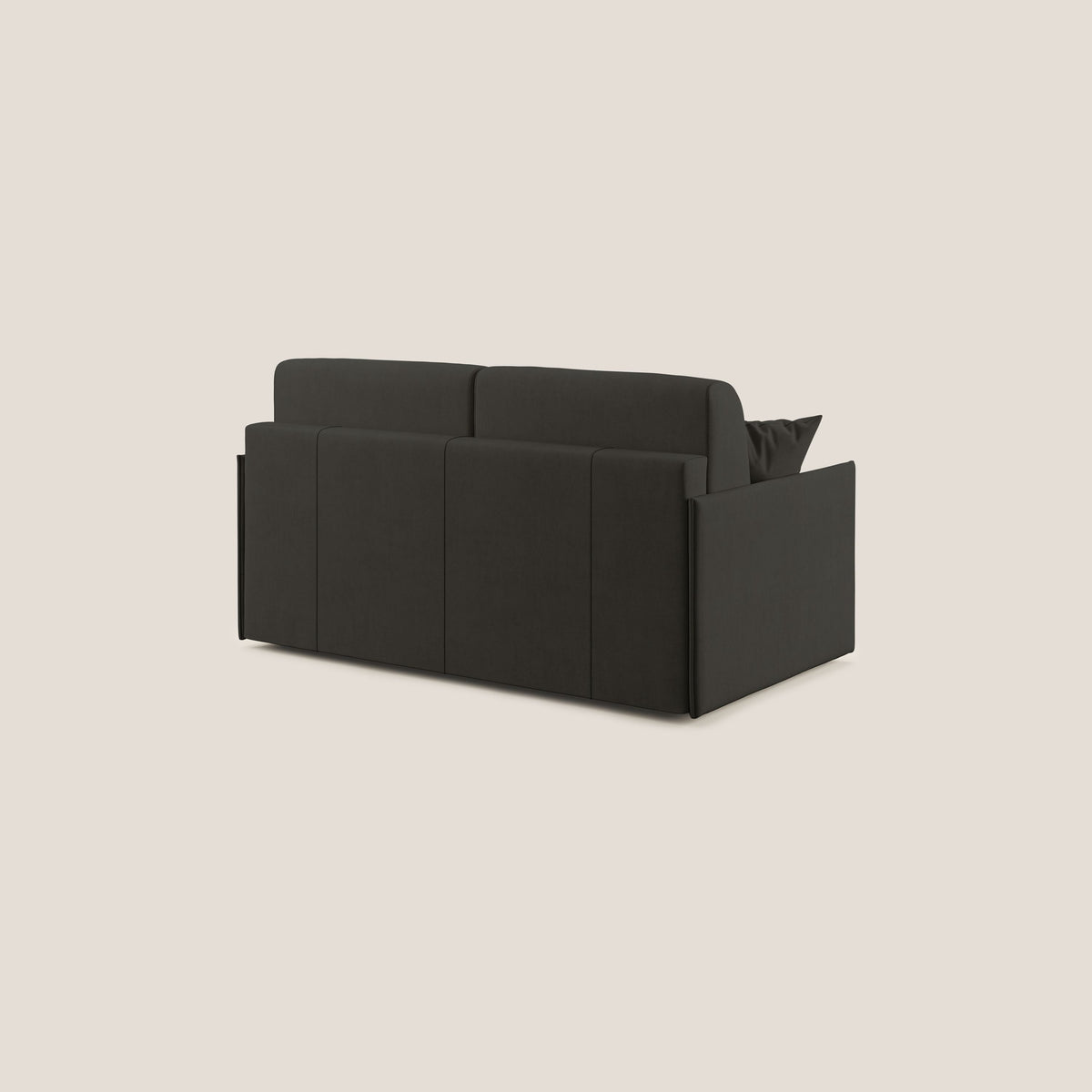 Evans Divano letto in morbido tessuto impermeabile T02 nero - divitt.sbs