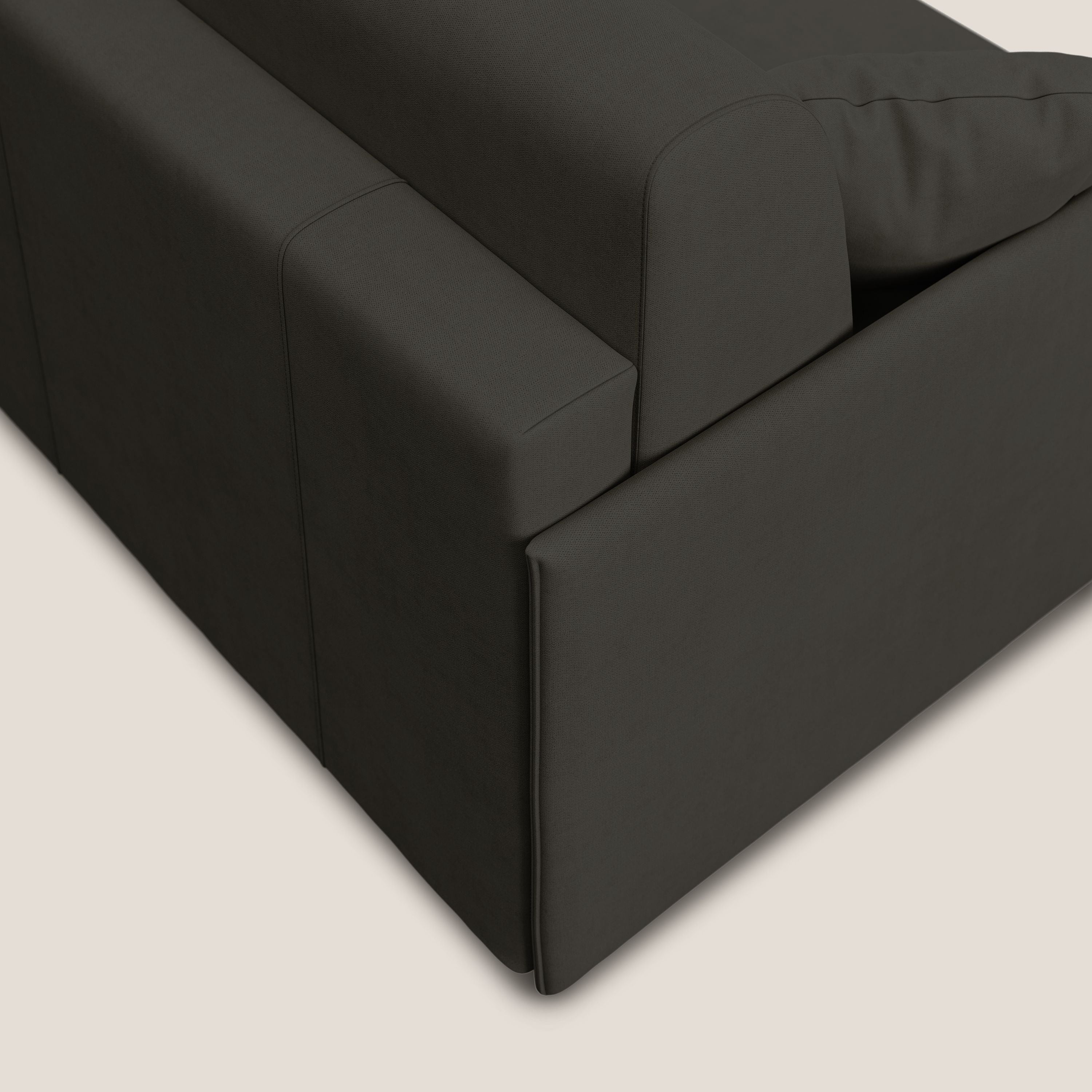 Evans Divano letto in morbido tessuto impermeabile T02 nero - divitt.sbs