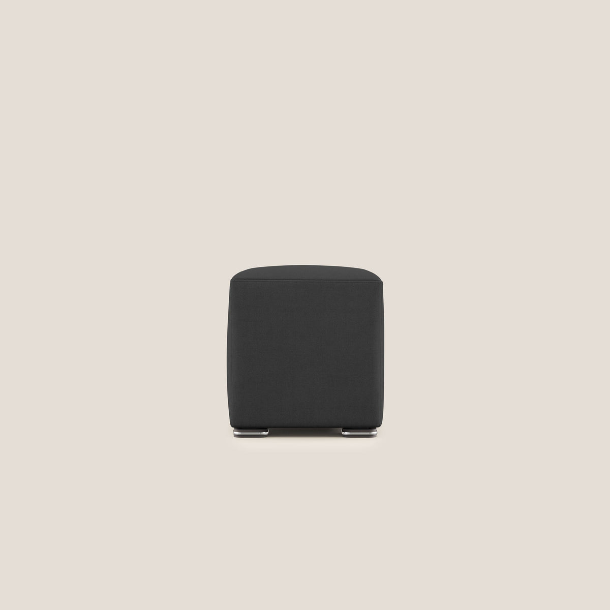 Cube pouf in tessuto morbido impermeabile T02 nero - divitt.sbs