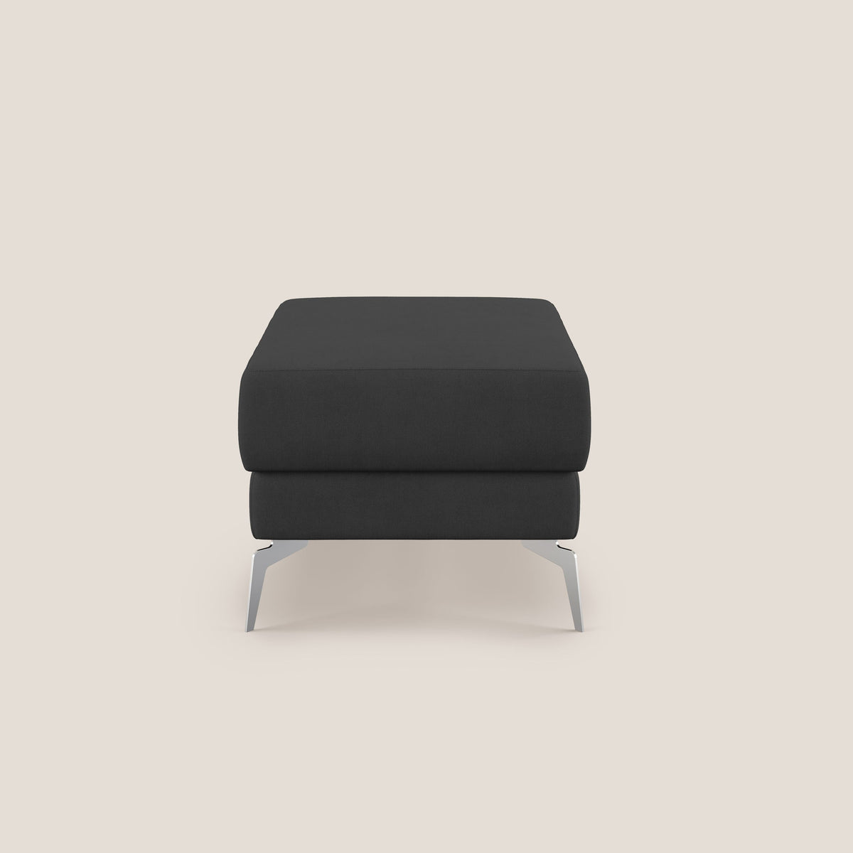 Star Pouf con piedini alti in tessuto impermeabile T02 nero - divitt.sbs