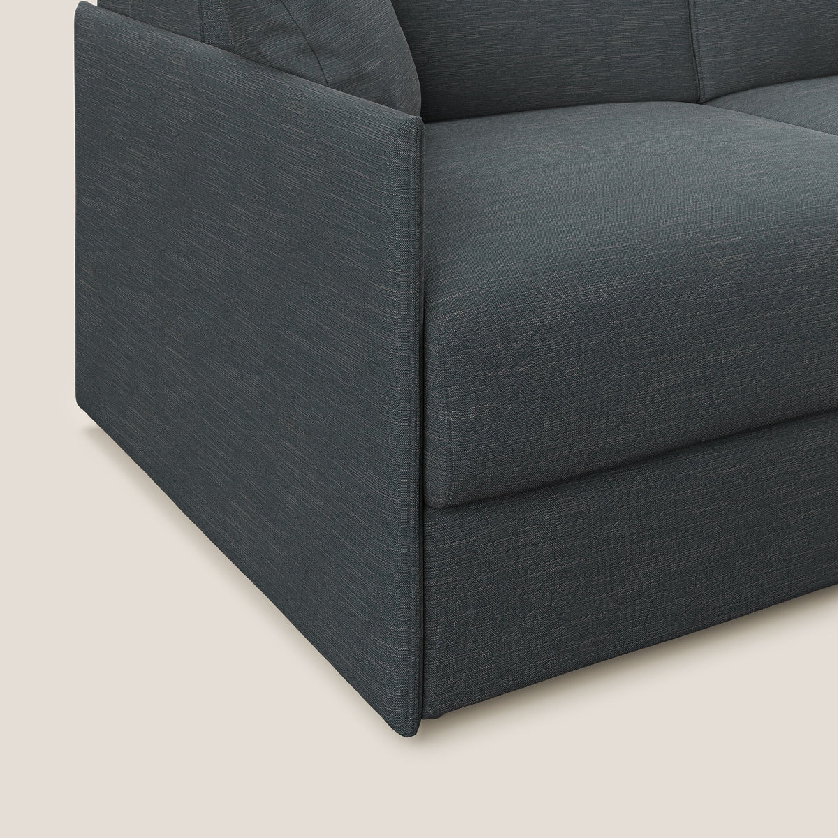 Evans Divano letto in tessuto Ecosostenibile antracite - divitt.sbs