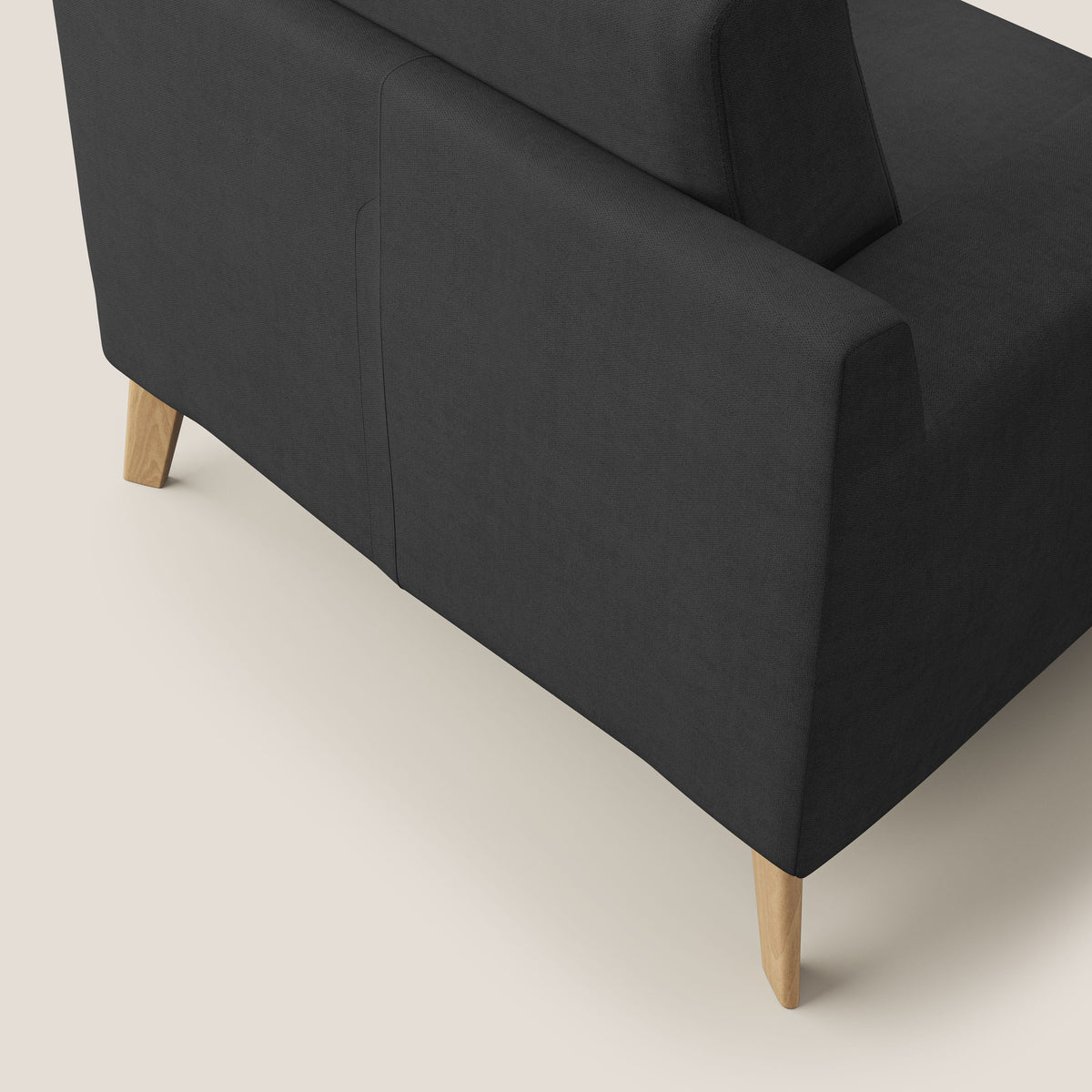 Danish poltroncina in tessuto morbido impermeabile T02 nero - divitt.sbs