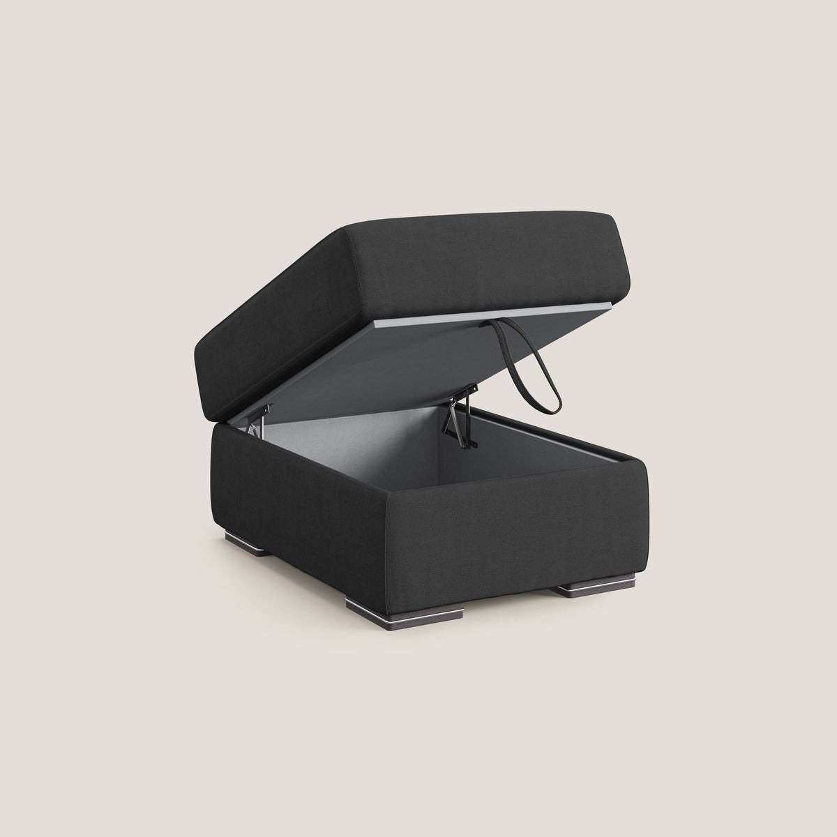 Sun pouf apribile contenitore in tessuto impermeabile T02 nero - divitt.sbs