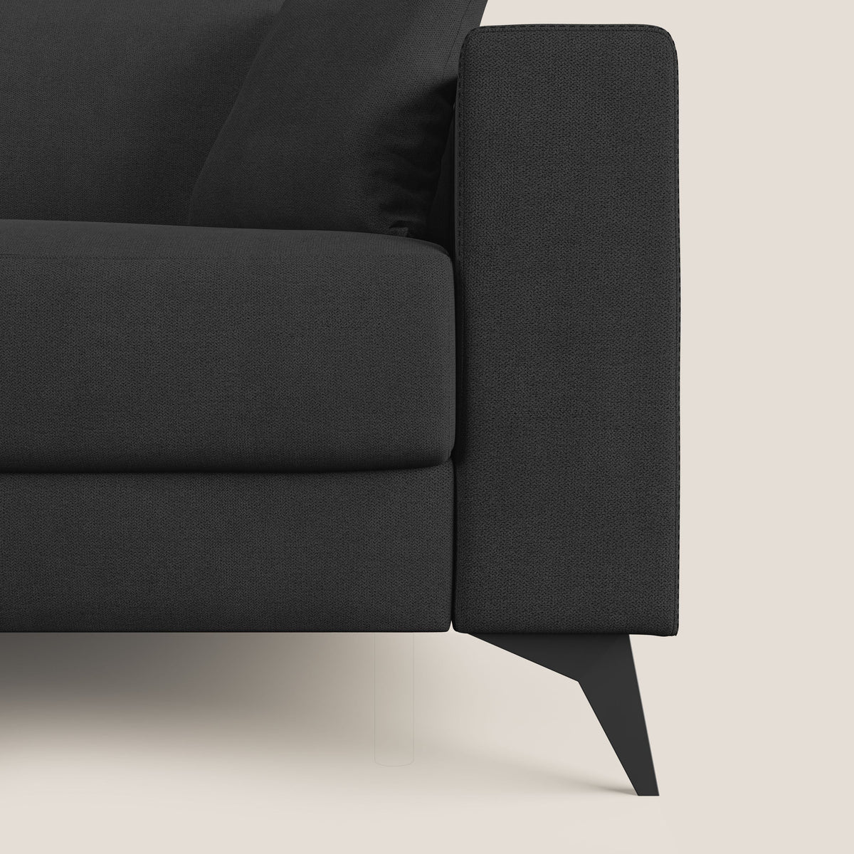 Pegaso divano letto con poggiatesta reclinabili e rivestimento T02 nero - divitt.sbs