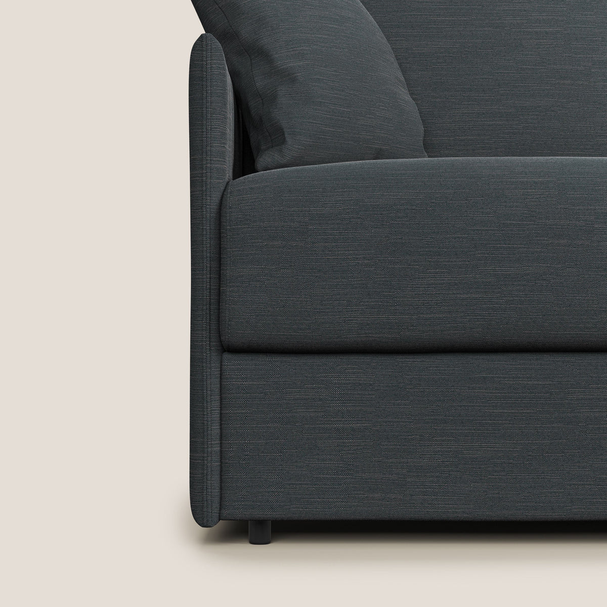 Evans Divano letto in tessuto Ecosostenibile antracite - divitt.sbs